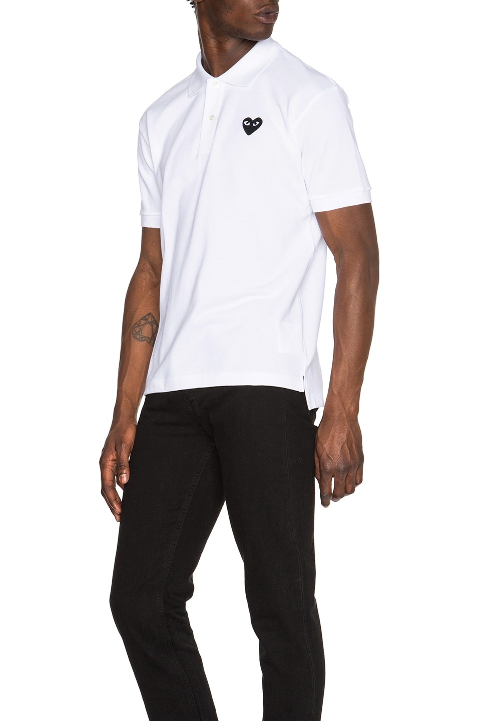 Cotton Polo with Black Emblem - 2