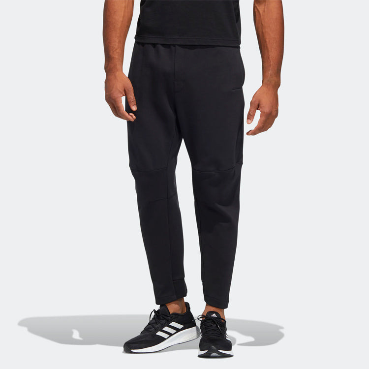 Men's adidas Solid Color Straight Casual Sports Pants/Trousers/Joggers Black HE9894 - 2