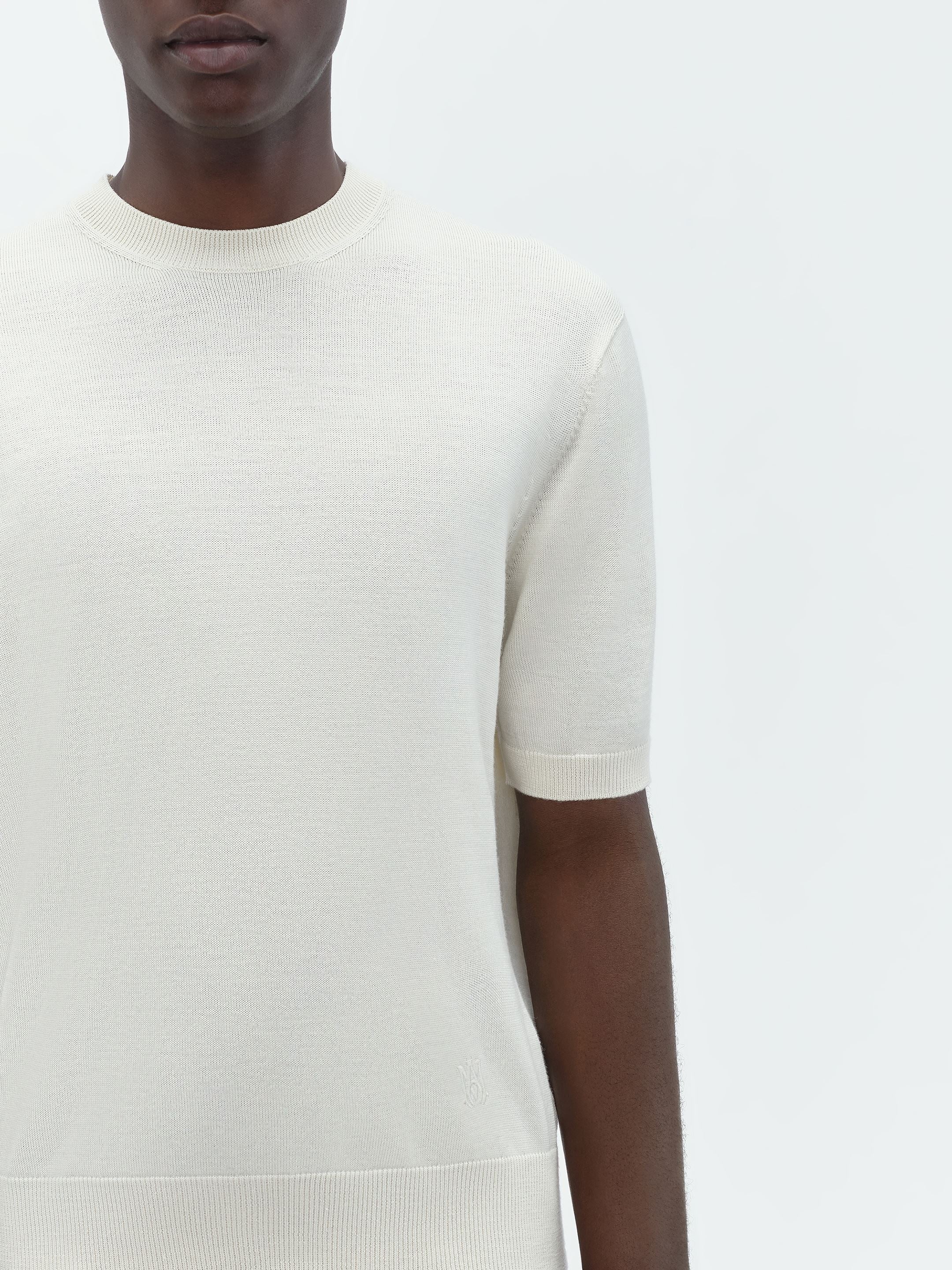 SHORT SLEEVE CREW- ALABASTER - 6