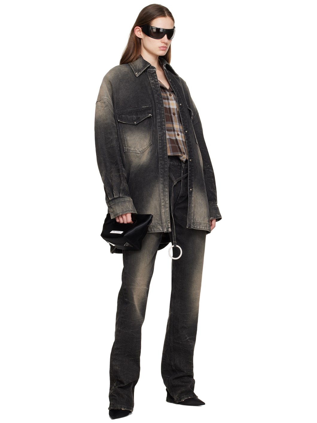 Gray Short Denim Jacket - 4