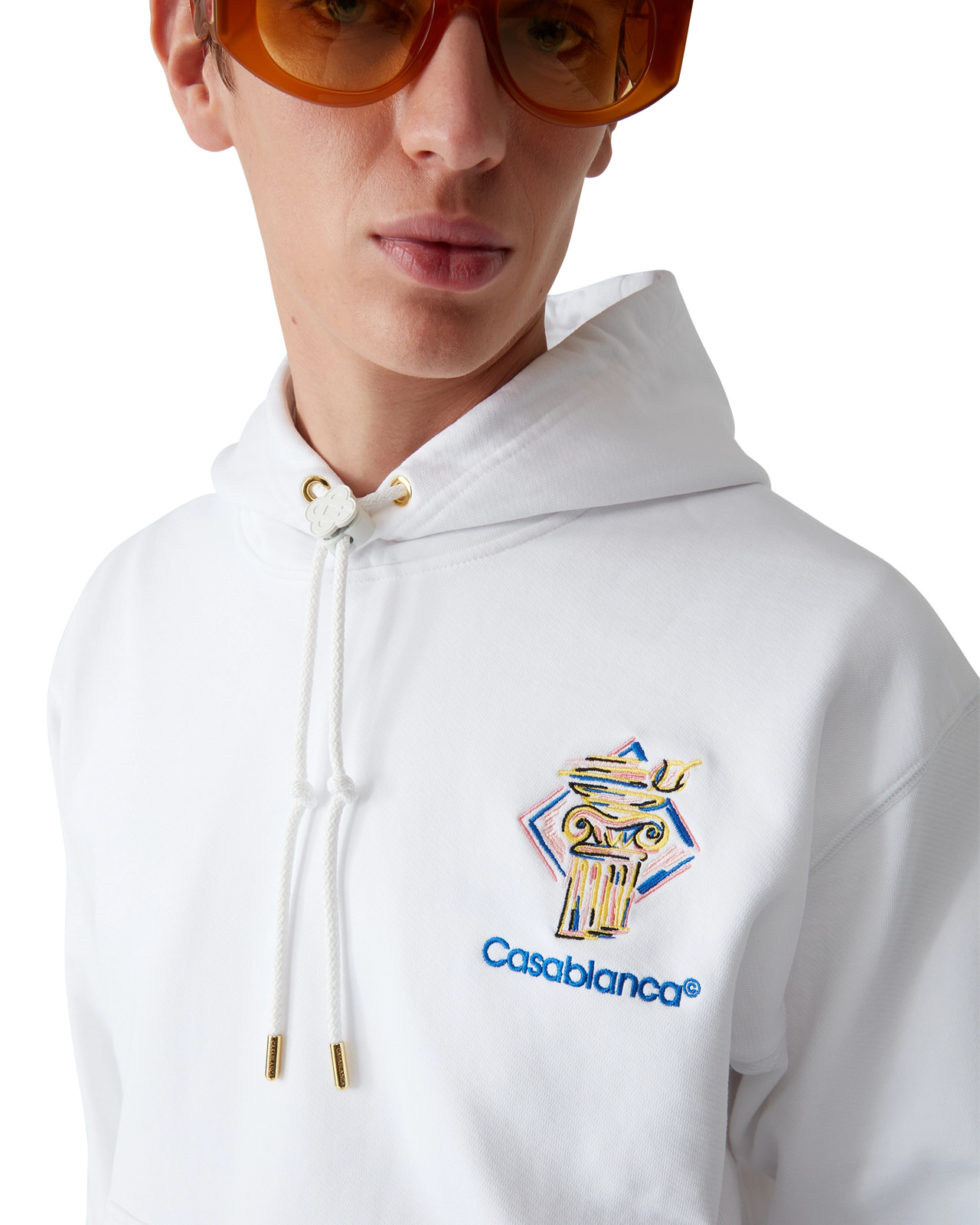 Diamond Column Hooded Sweatshirt | Casablanca Paris - 7