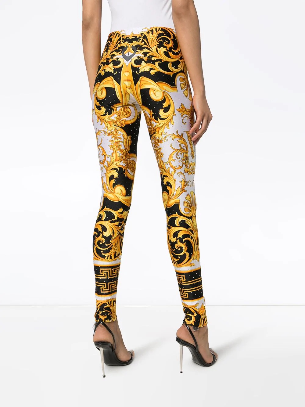 Baroque print leggings - 4