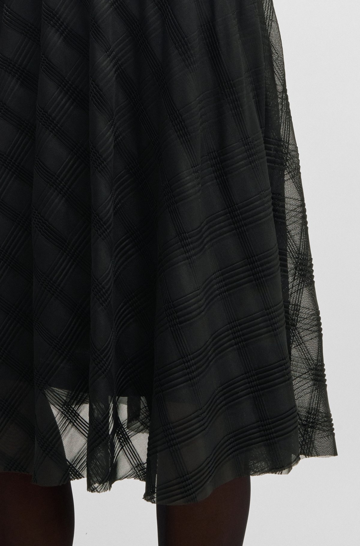 MIDI SKIRT IN PATTERNED TULLE - 5
