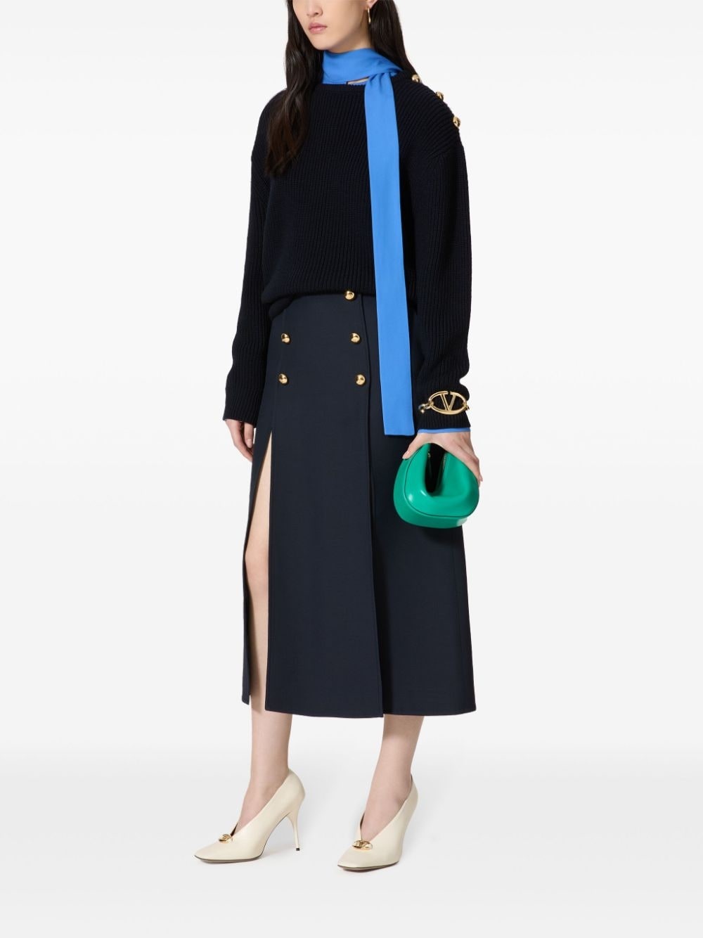 buttoned wool jumper - 2