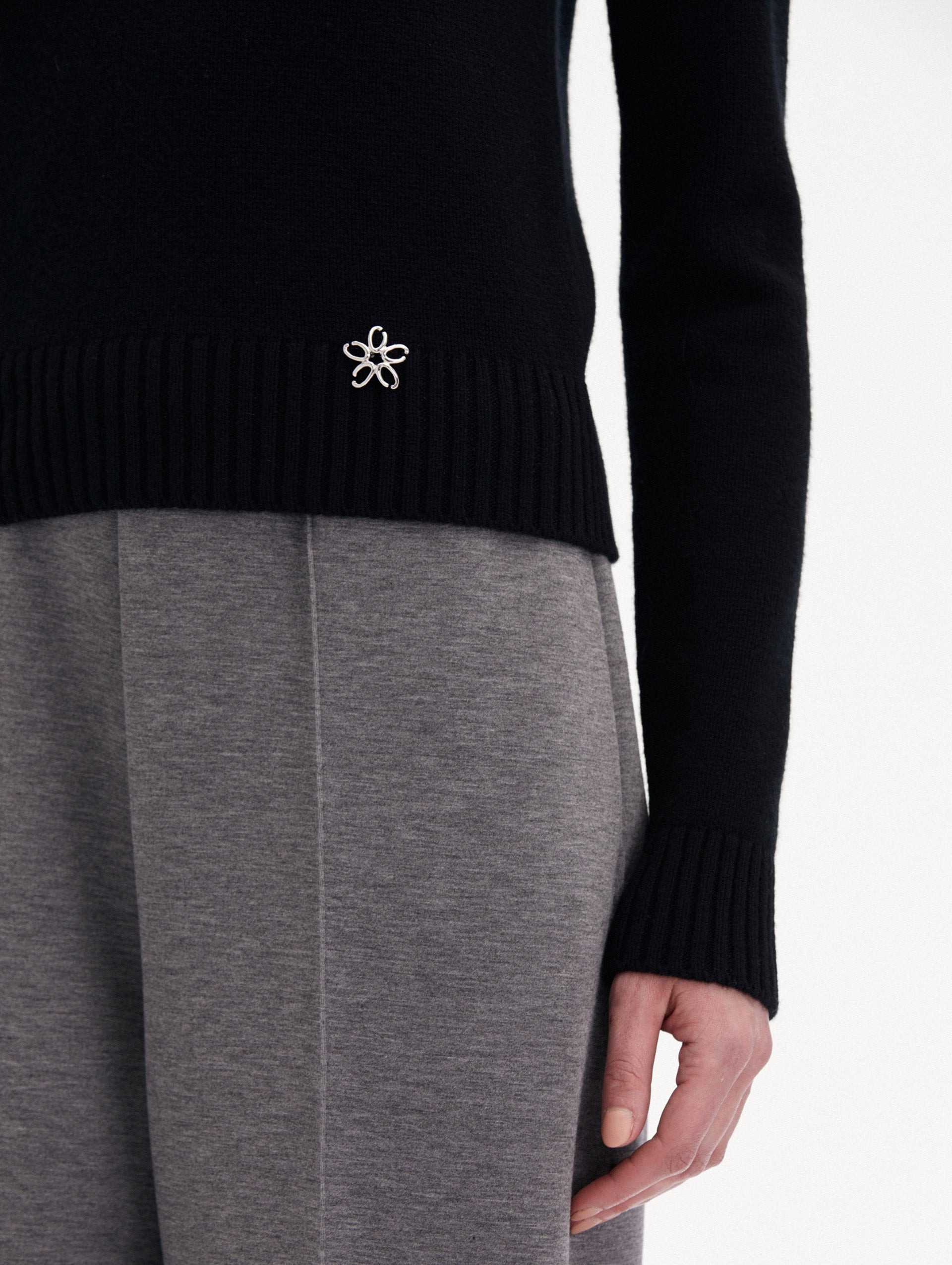 O FLOWER CASHMERE PULLOVER - 6