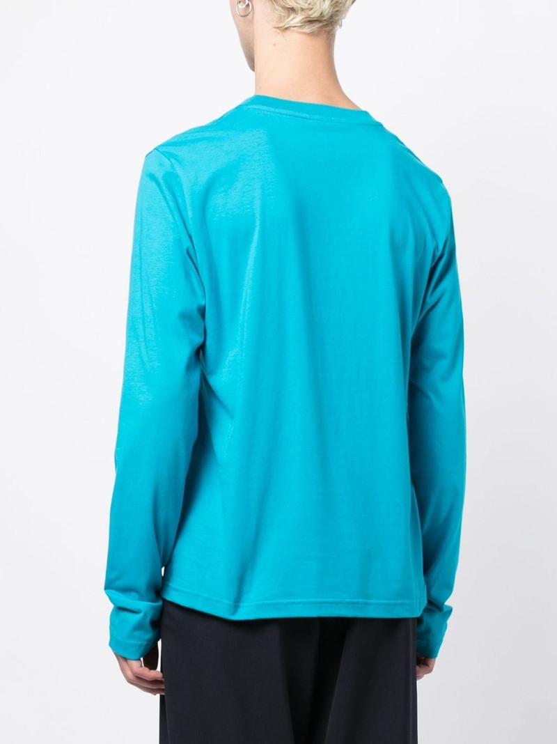 logo-embroidered organic cotton T-shirt 4