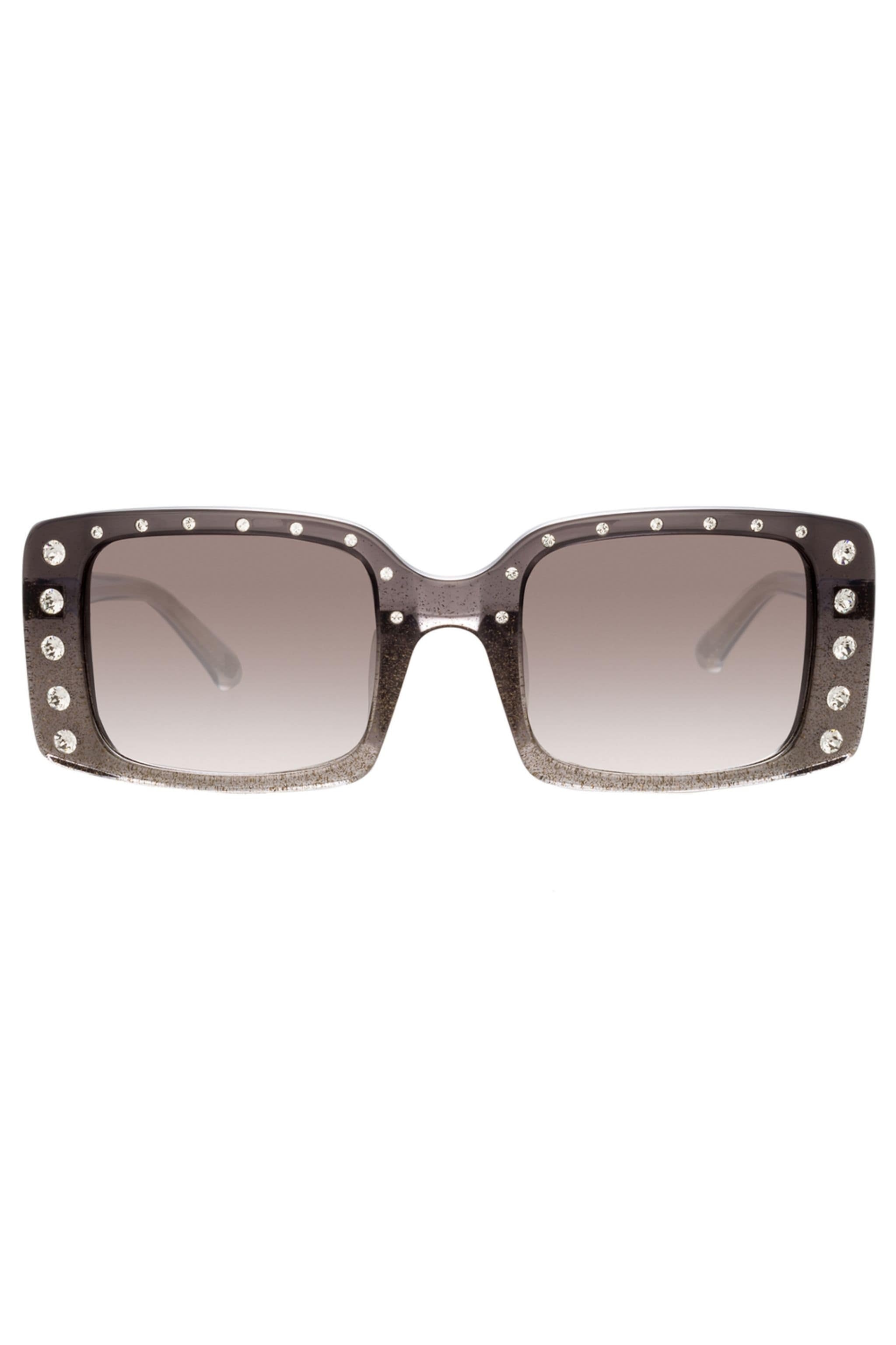 CRYSTAL-EMBELLISHED SQUARE SUNGLASSES - 1