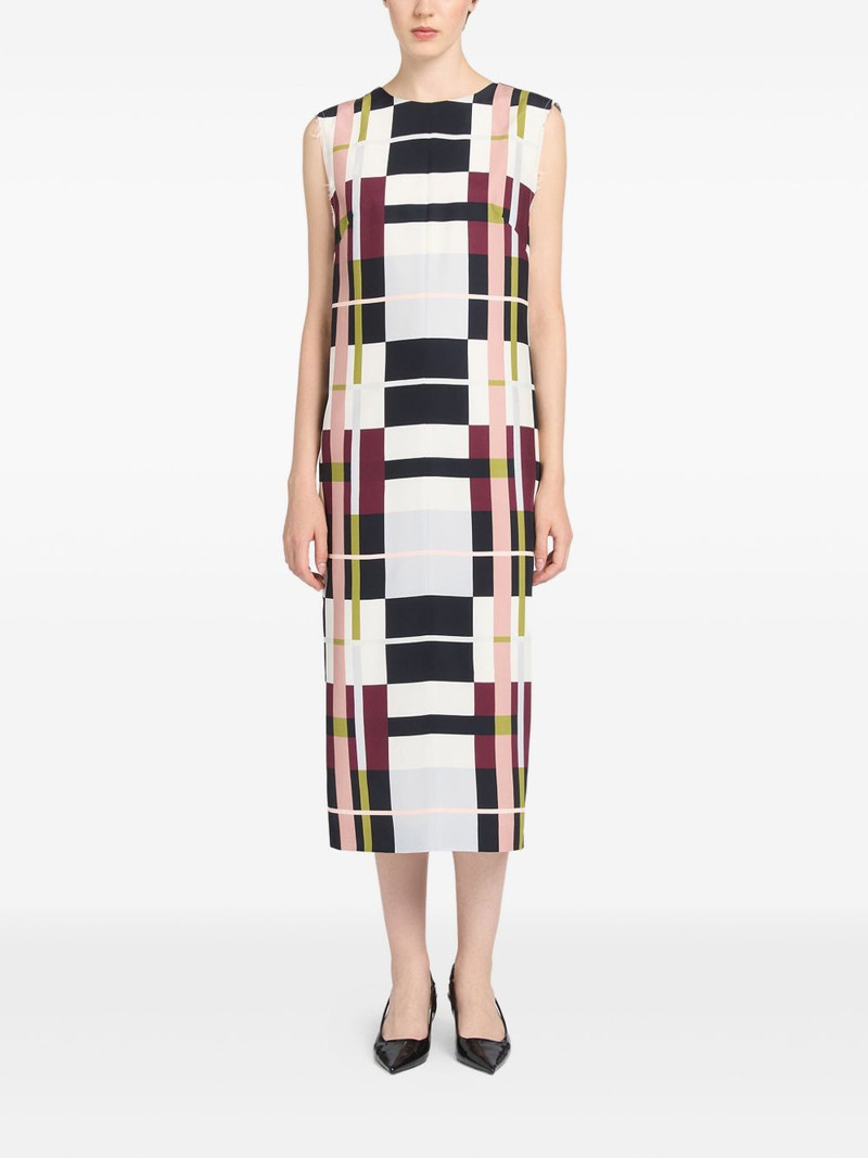 Ports 1961 plaid sleeveless midi dress outlook