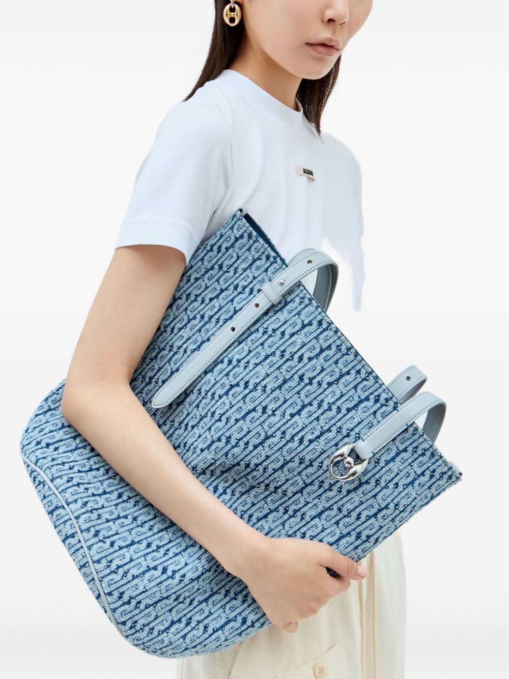 jacquard tote bag - 3