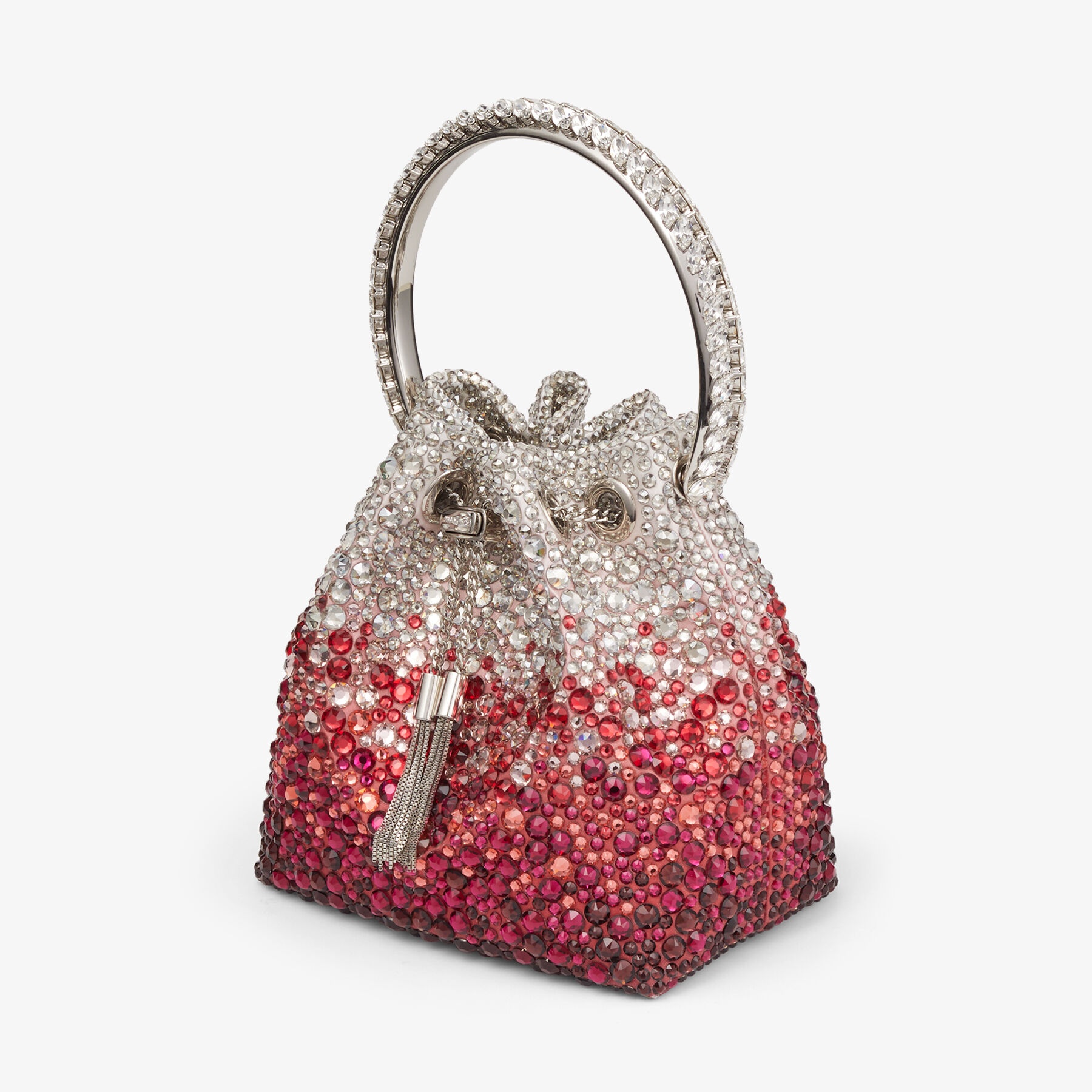 Bon Bon
Silver And Red Satin Bag with Crystals - 5