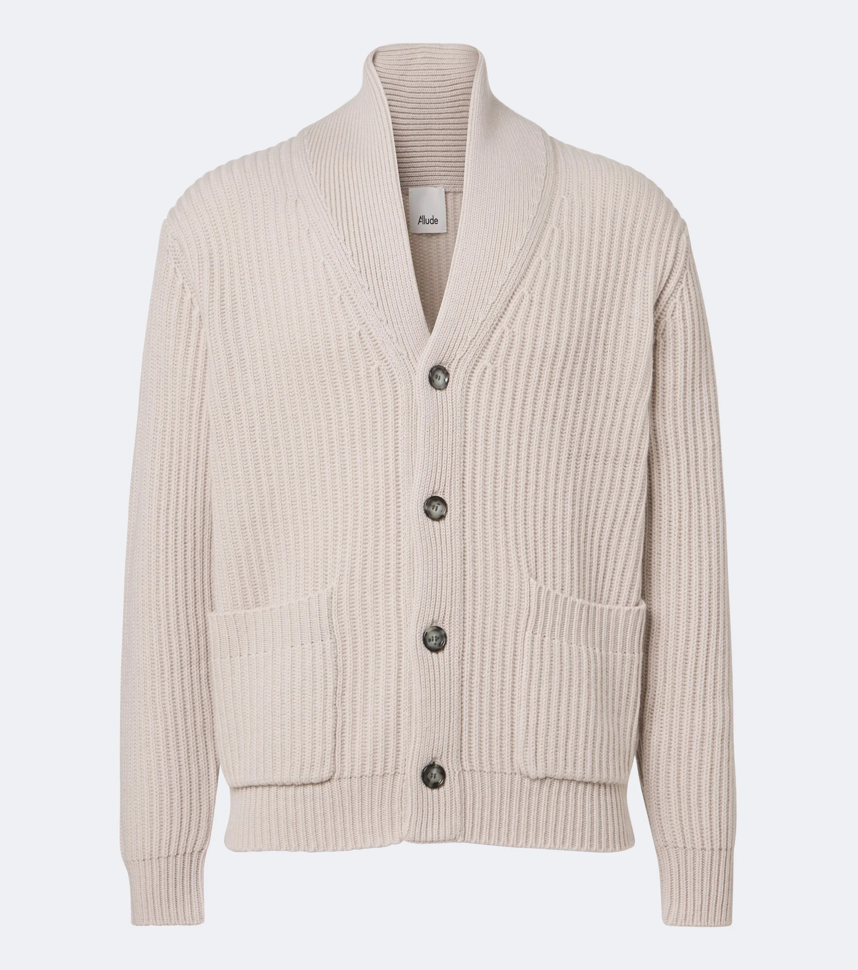 Ribbed-knit wool and cashmere cardigan - 1