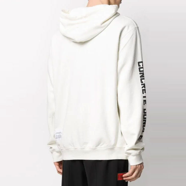 HERON PRESTON Heron Water Colours Print Embroidery Popover Hoodie 'White' HMBB007S208960210188 - 3