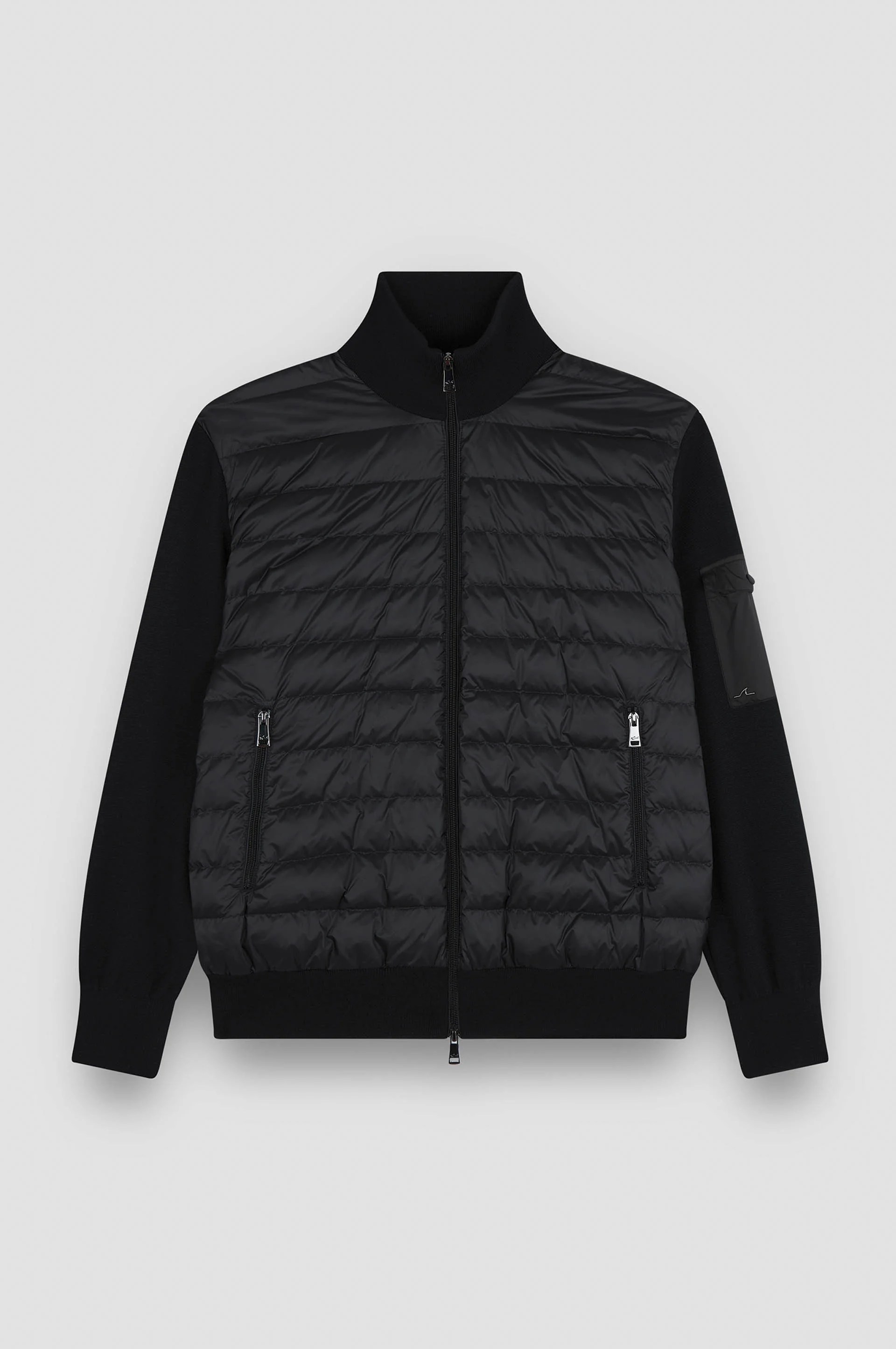 ULTRALIGHT HYBRID ZIP-UP SWEATER IN TECH WOOL - 1