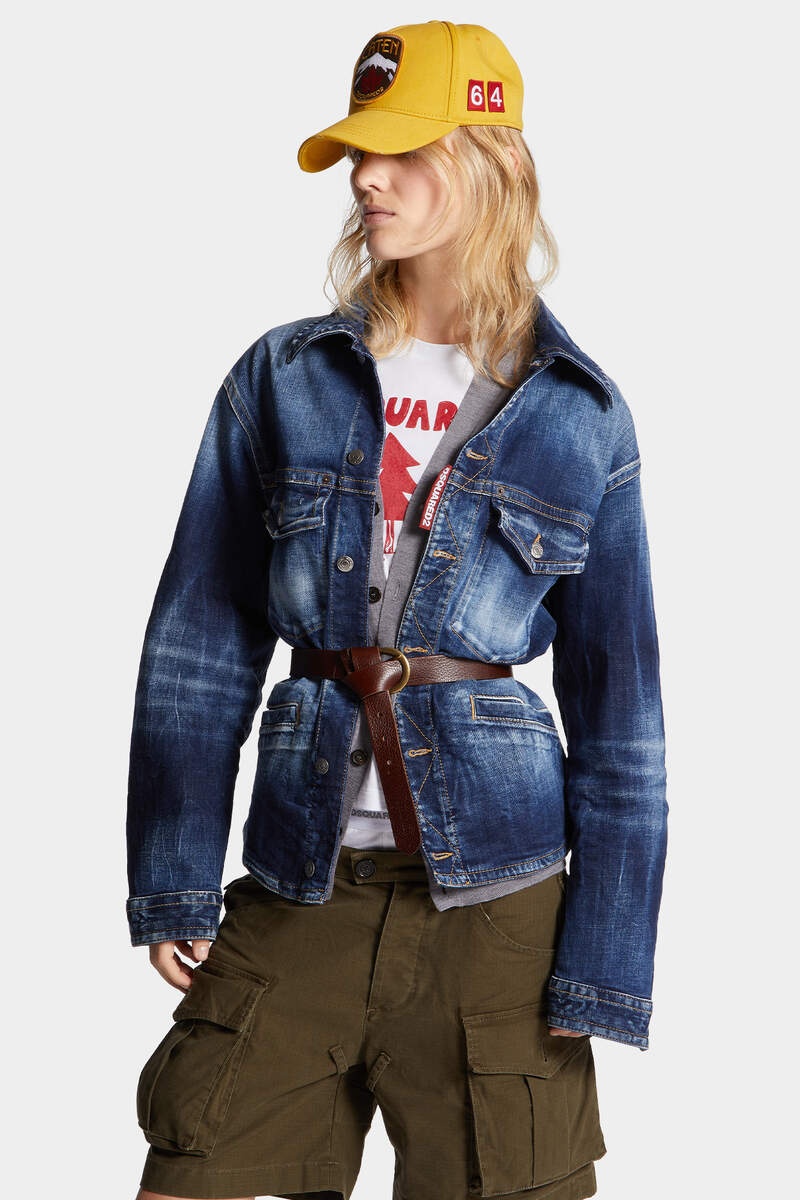 MEDIUM WASH 9 TO 5 JEANS SHIRT - 3