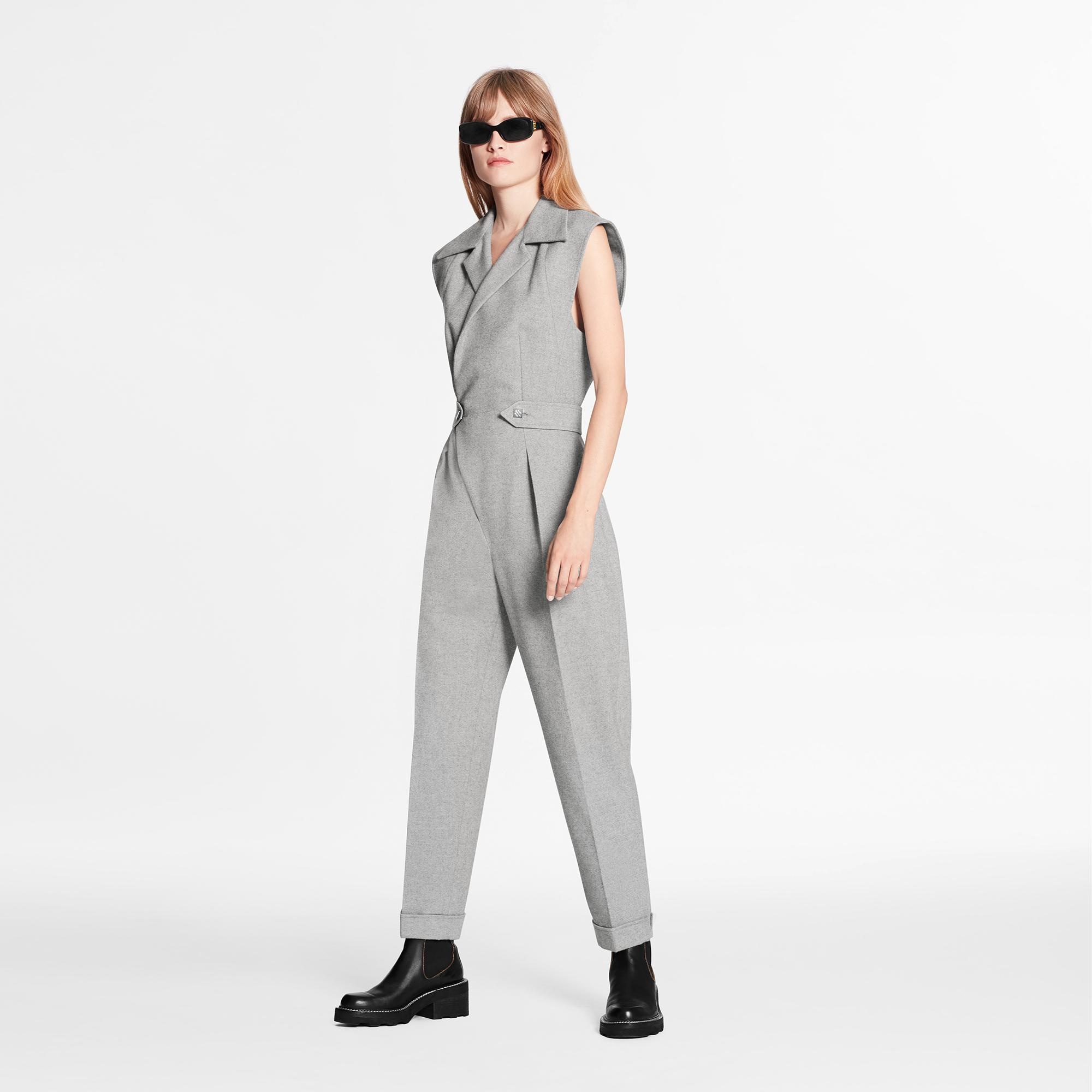 Cashmere-Blend Flannel Tailored Jumpsuit  - 4