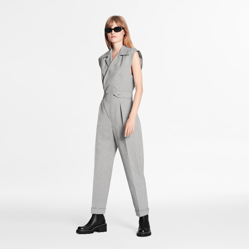 Cashmere-Blend Flannel Tailored Jumpsuit  4