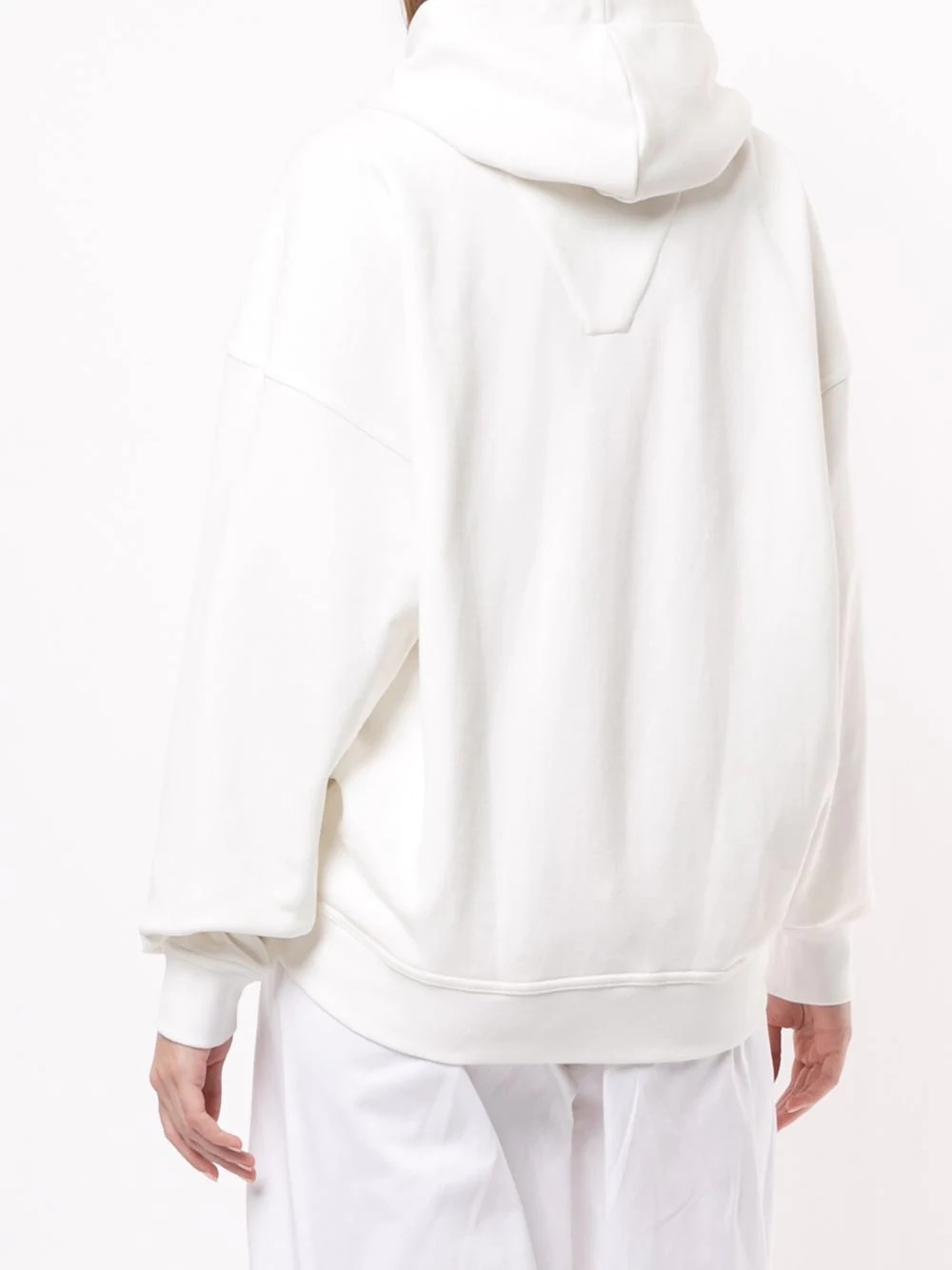 ruched chain-link detailed hoodie - 4