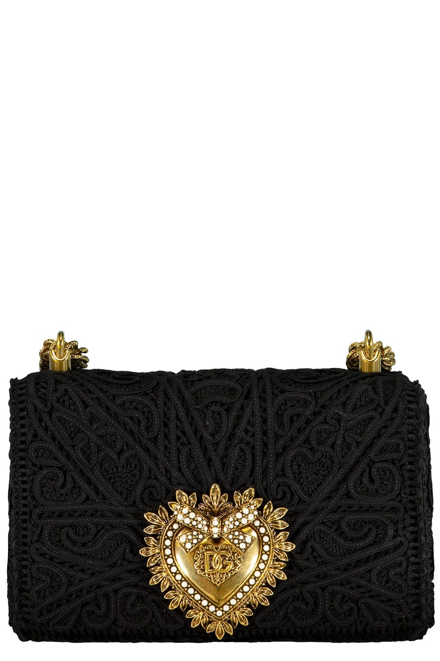 Heart Closure Embroidered Flap Bag - 1