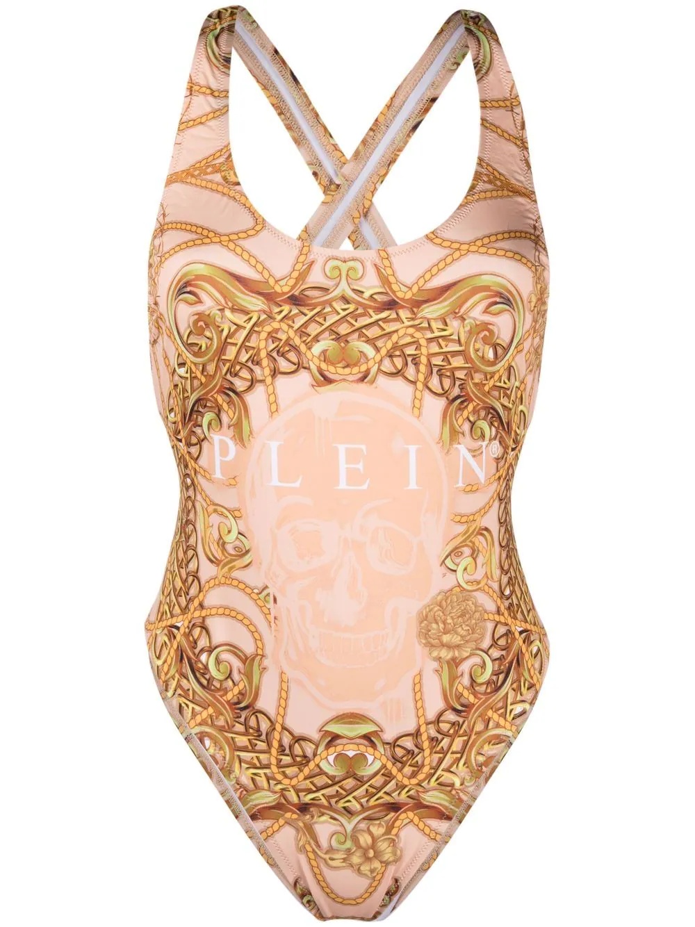 New Baroque cross-strap swimsuit - 1