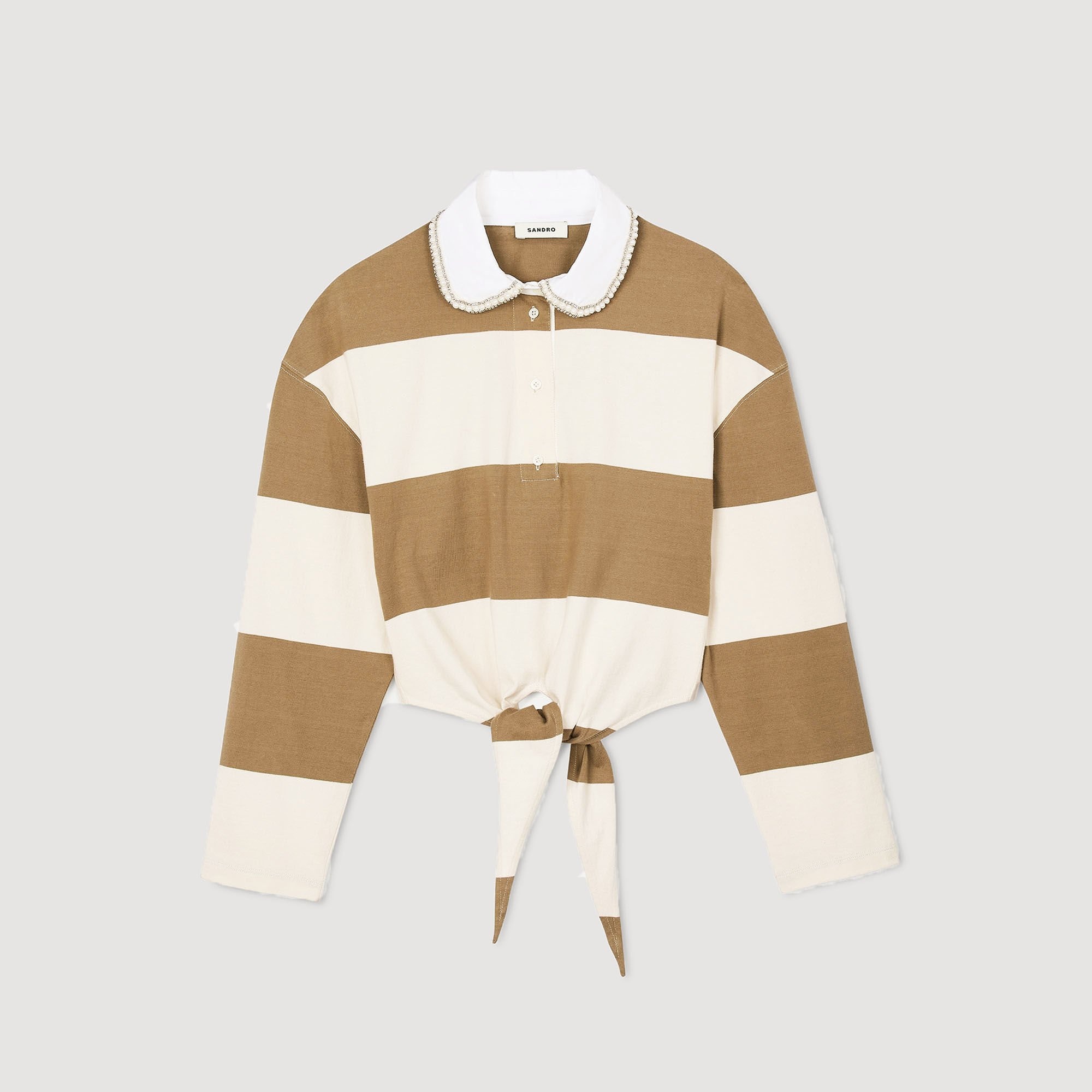 STRIPED POLO-NECK T-SHIRT - 6