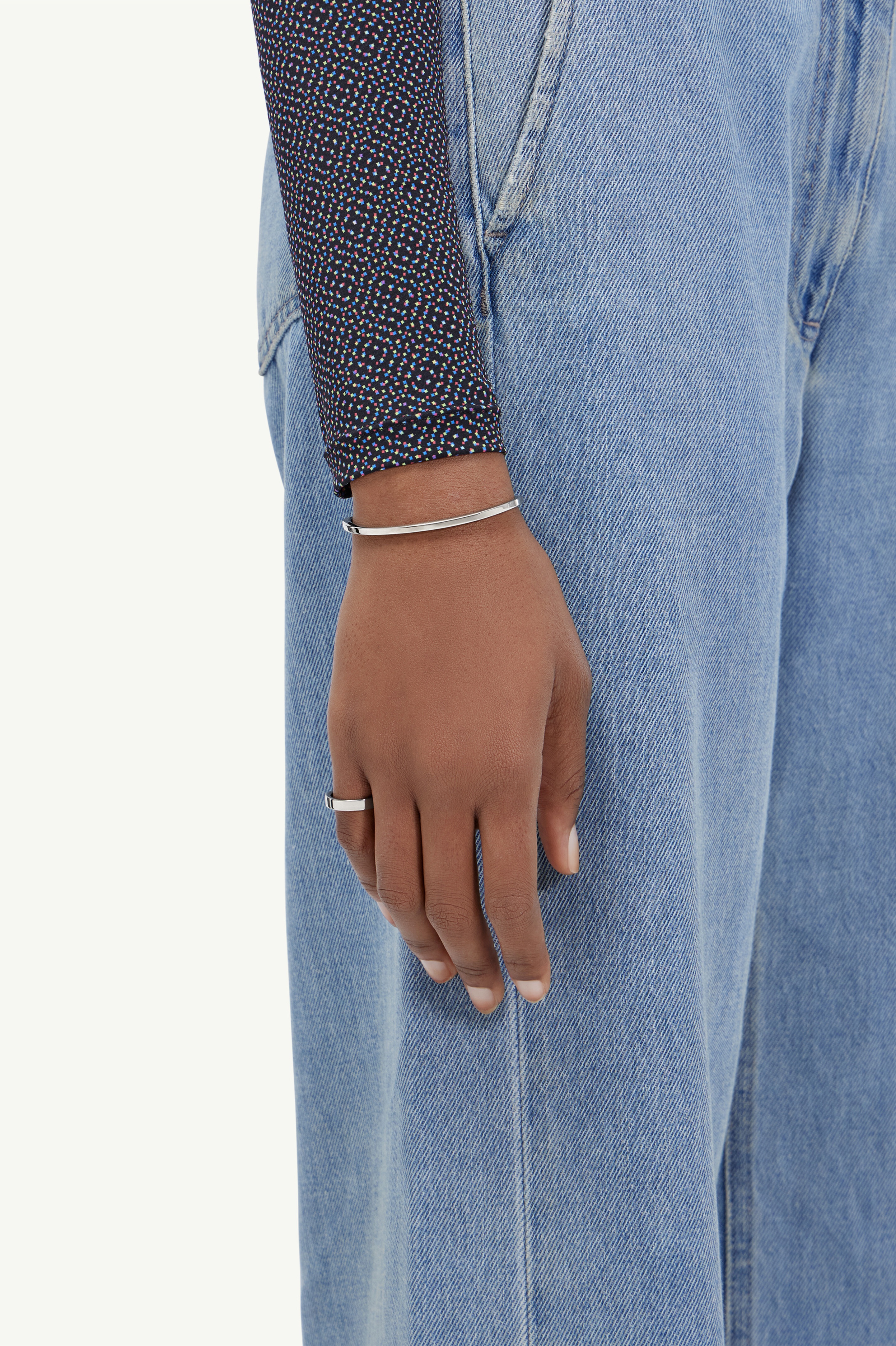 Minimal logo slim ring - 4