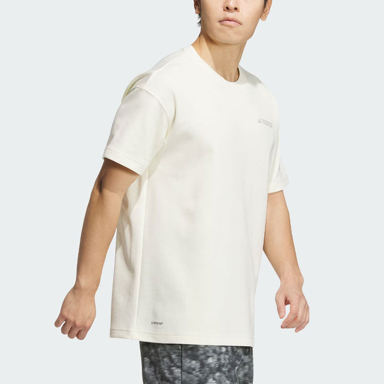 adidas National Geographic AEROREADY Graphic Tee 'Beige' IS9514 - 5