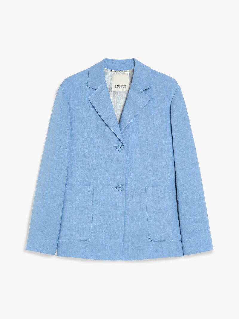 OLIVIA Single-breasted linen jacket - 1