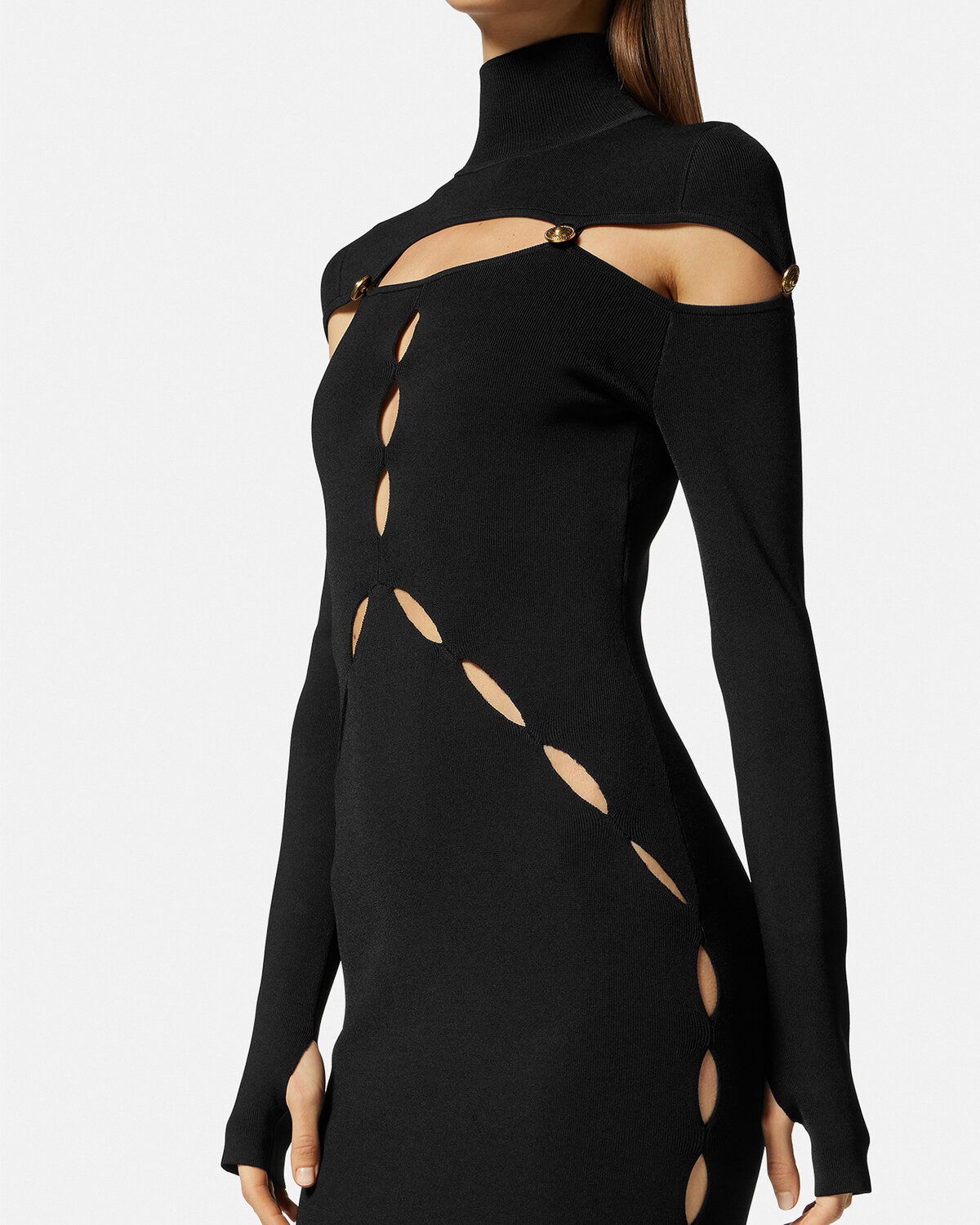 Cutout Midi Turtleneck Dress - 5