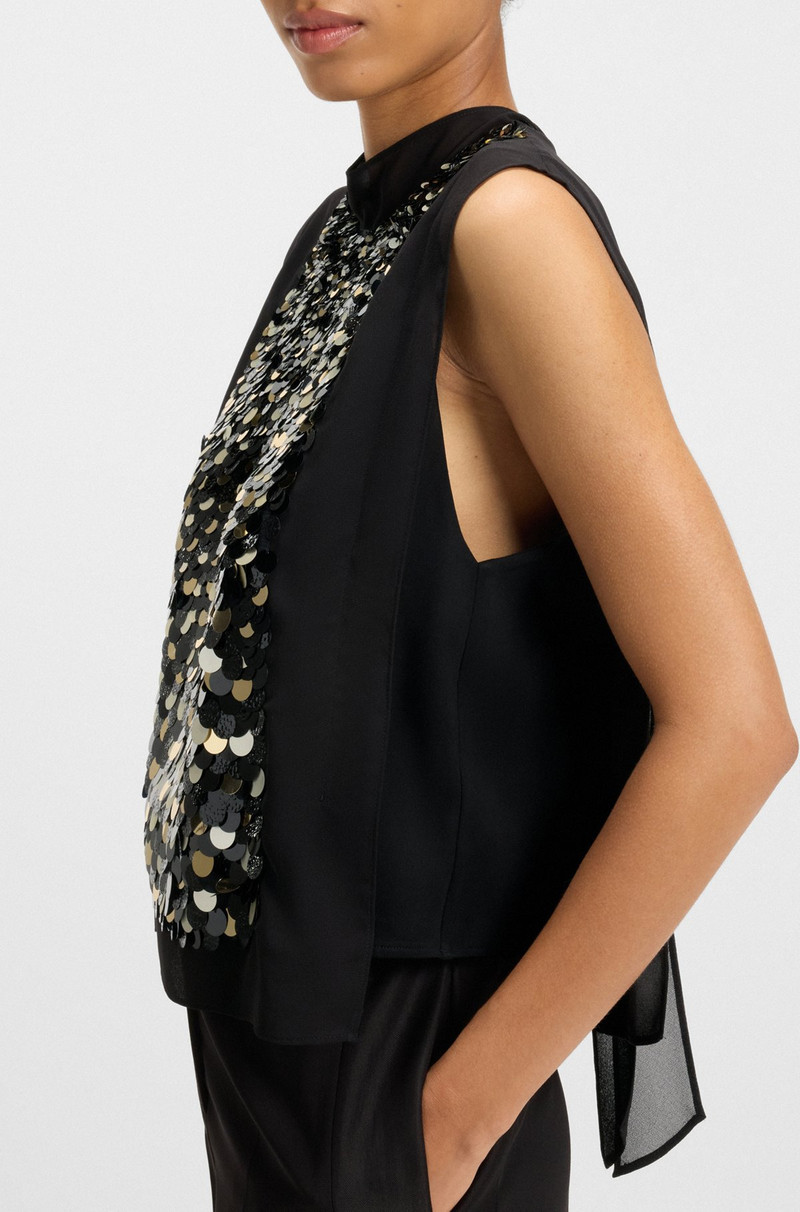 REGULAR-FIT BLOUSE WITH SEQUIN EMBELLISHMENTS 6