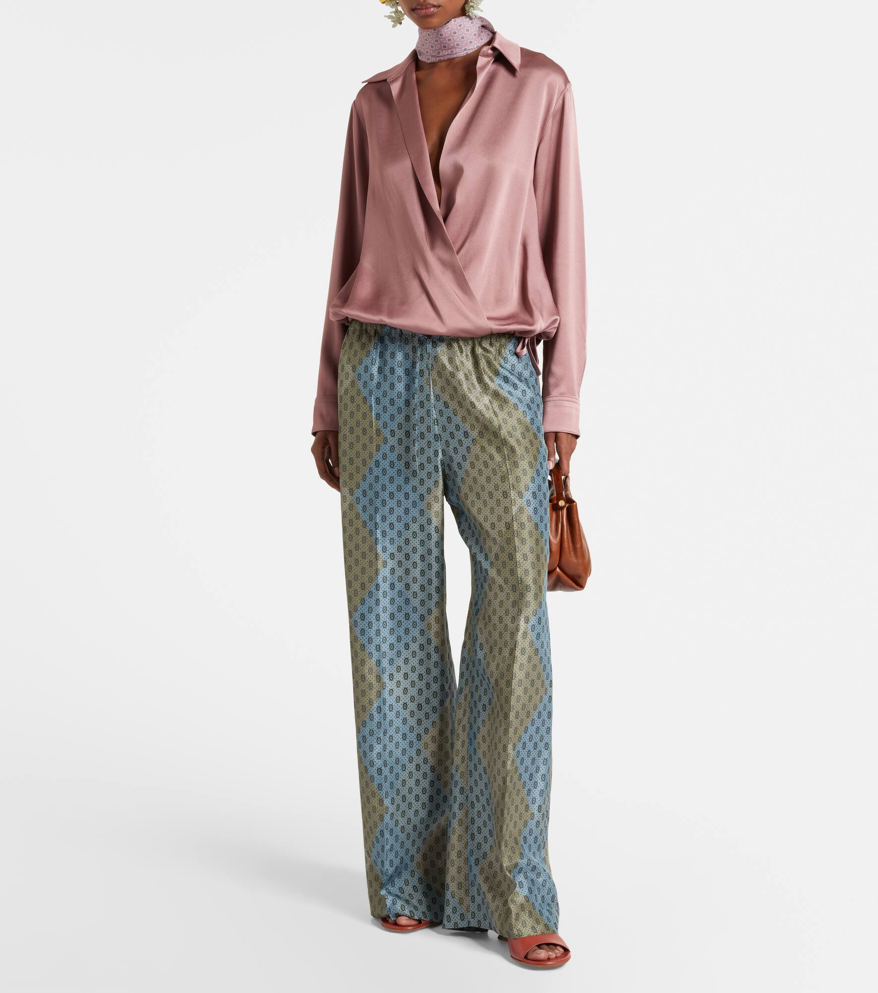 Satin wrap top - 2