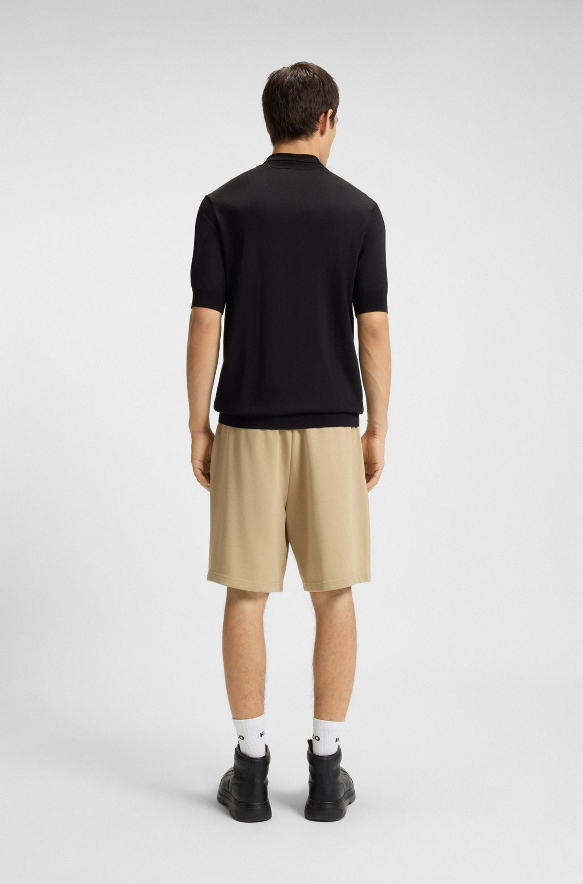 RELAXED-FIT SHORTS IN COTTON TERRY WITH LOGO PRINT - 5