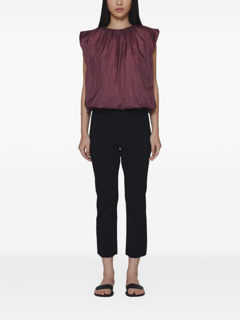 ruched-detailing top - 2