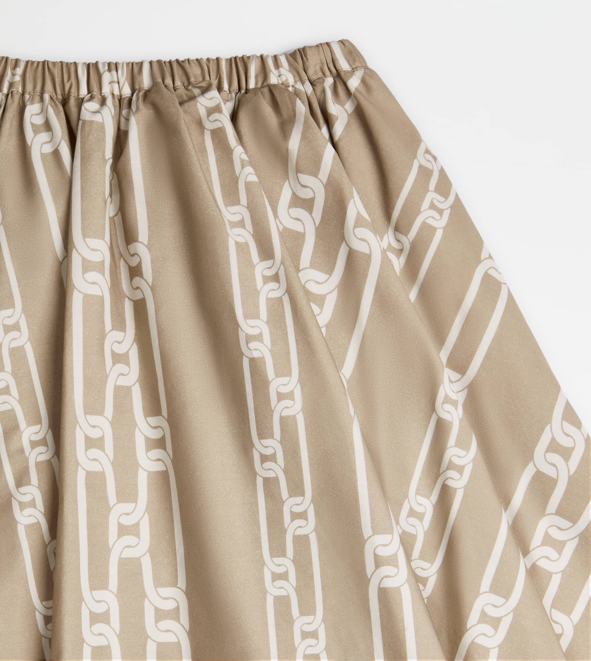 WIDE SKIRT - BEIGE, WHITE - 7