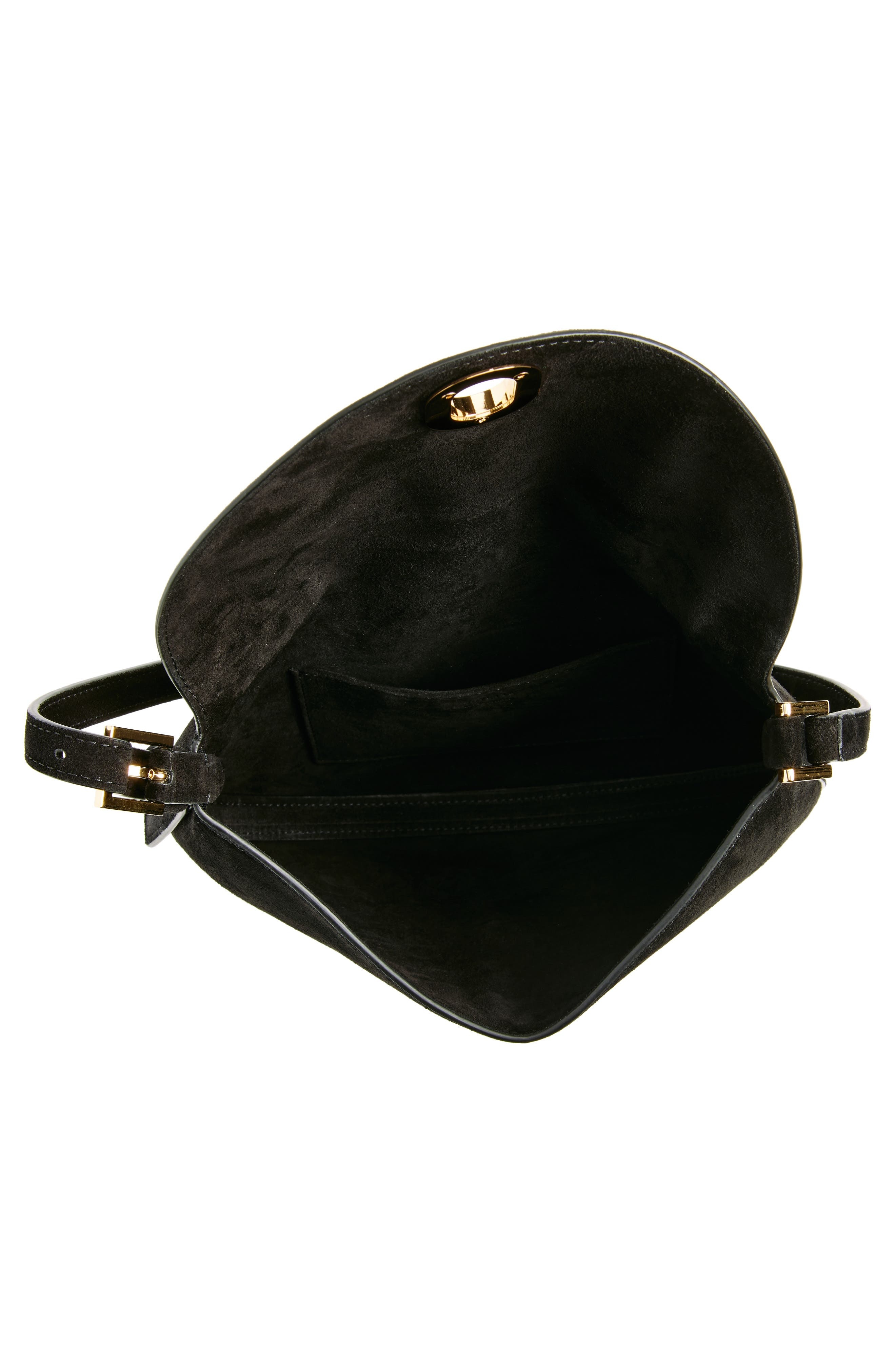 SAVETTE Tondo Suede Hobo Bag in Black at Nordstrom - 5