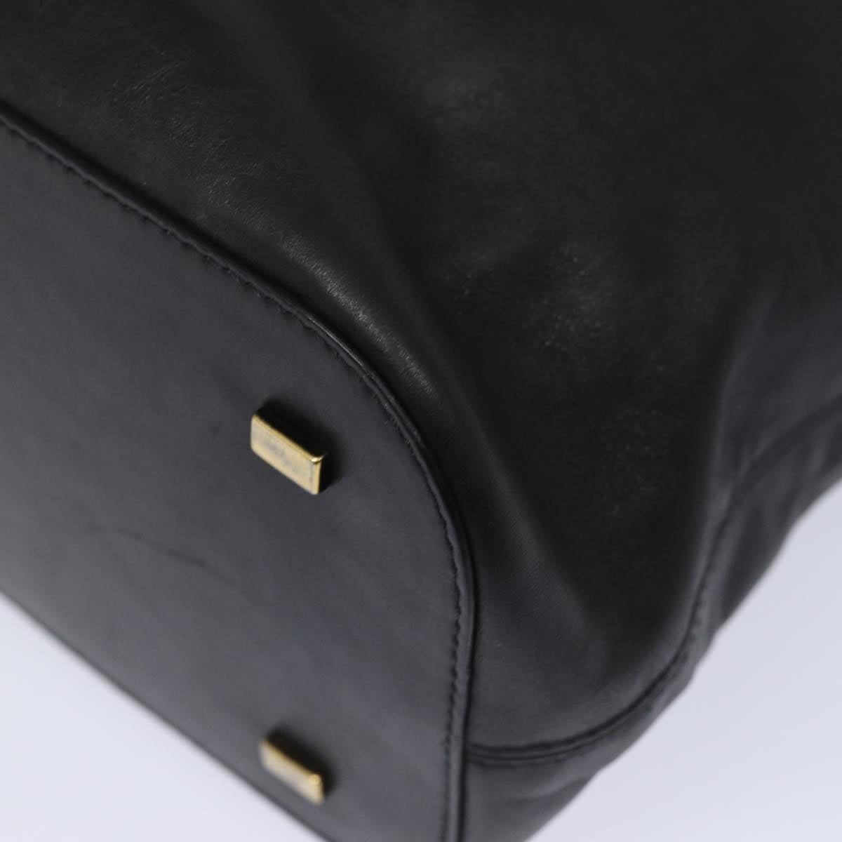 CELINE Hand Bag Leather Black - 14
