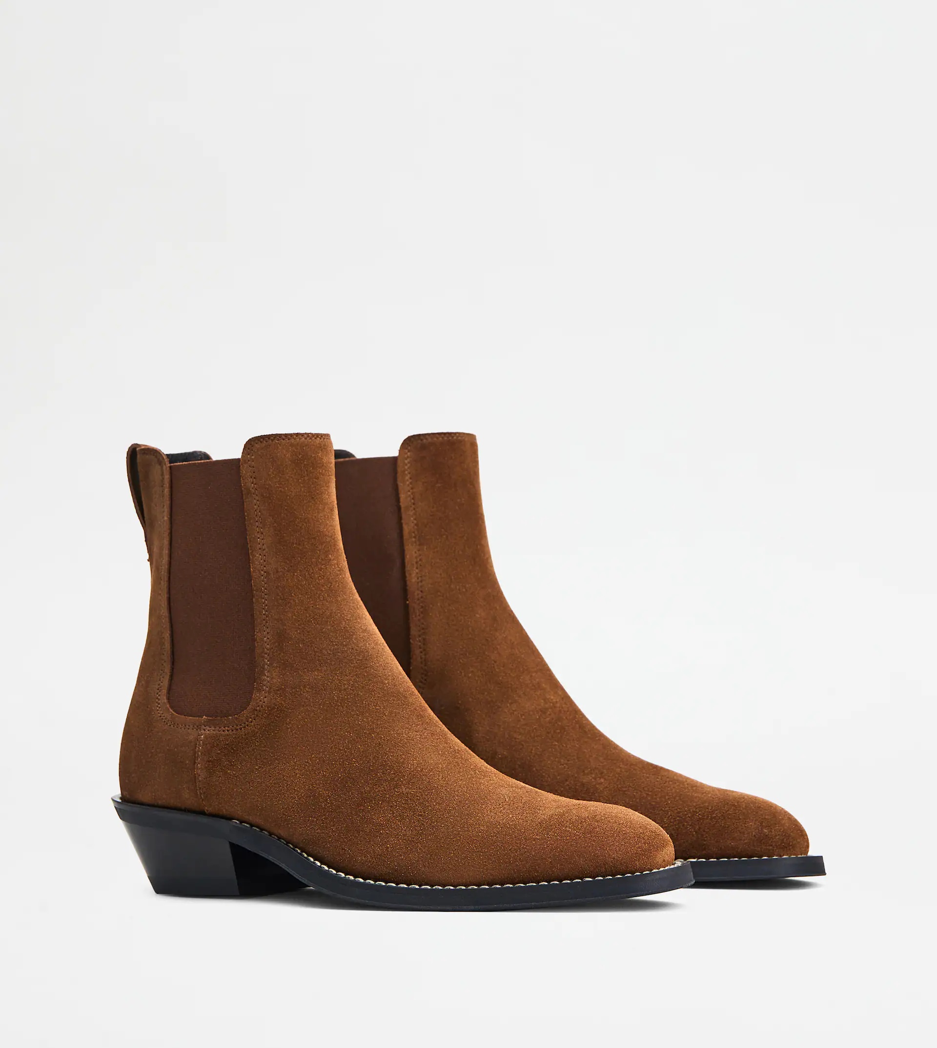 ANKLE BOOTS IN SUEDE - BROWN - 3