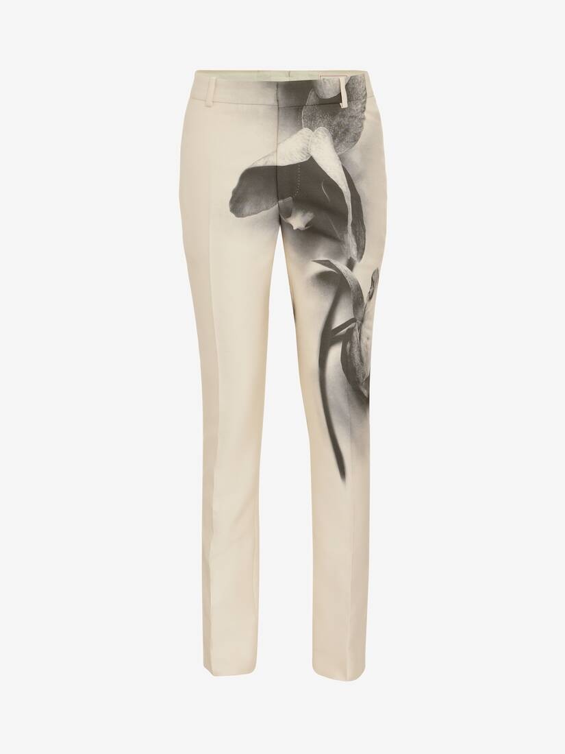 Men's Orchid Cigarette Trousers in Putty/black - 1