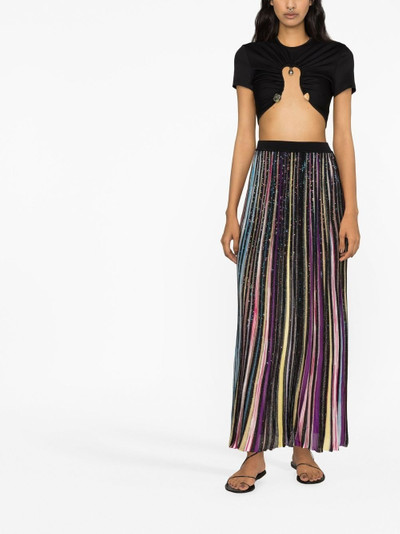 Missoni glitter-detail pleated skirt outlook