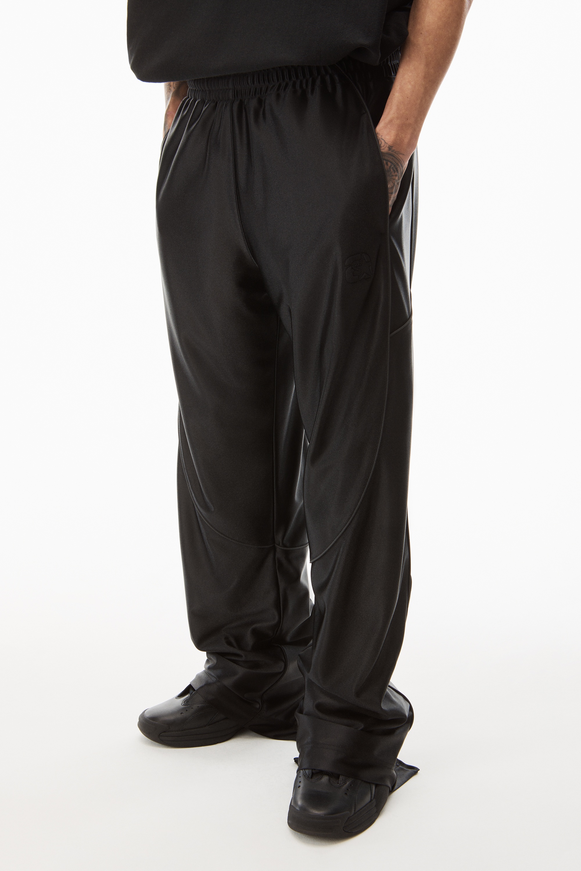 TRACK PANTS IN SATIN FAILLE JERSEY - 3