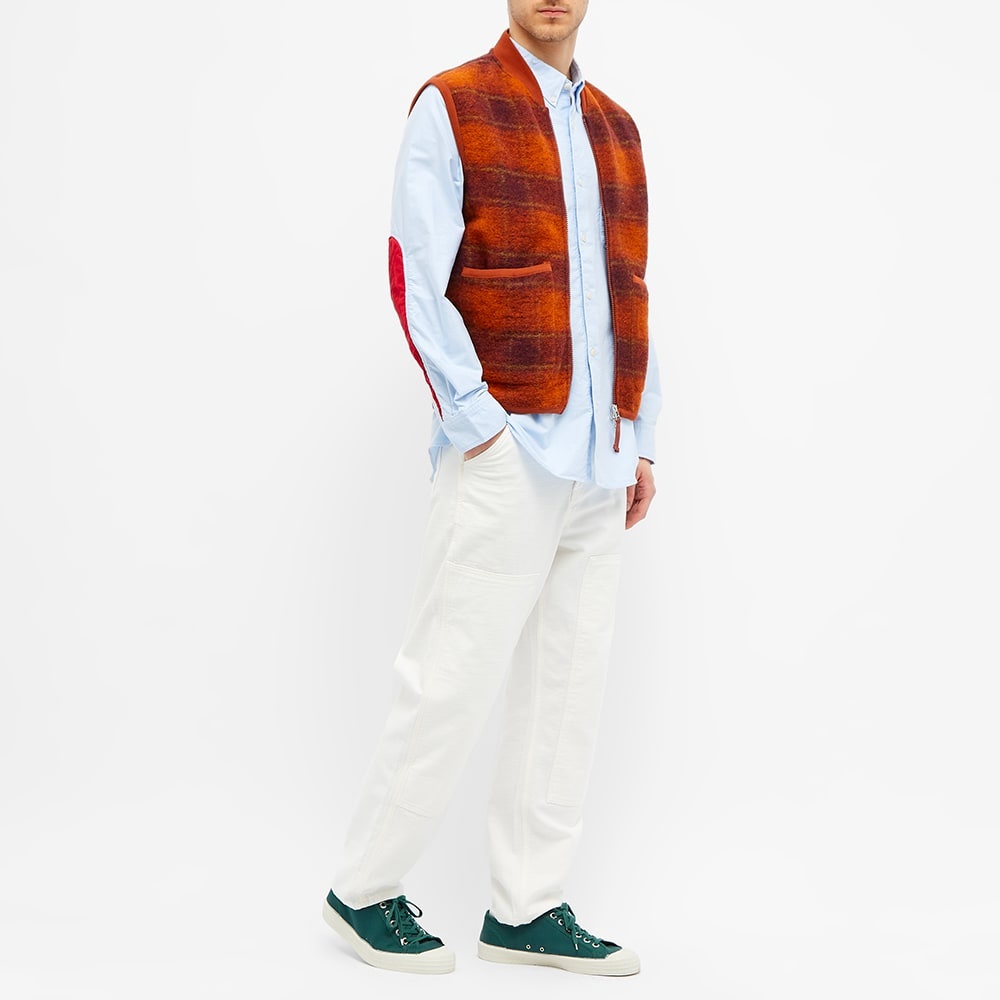 Universal Works Wool Fleece Check Zip Waistcoat - 7