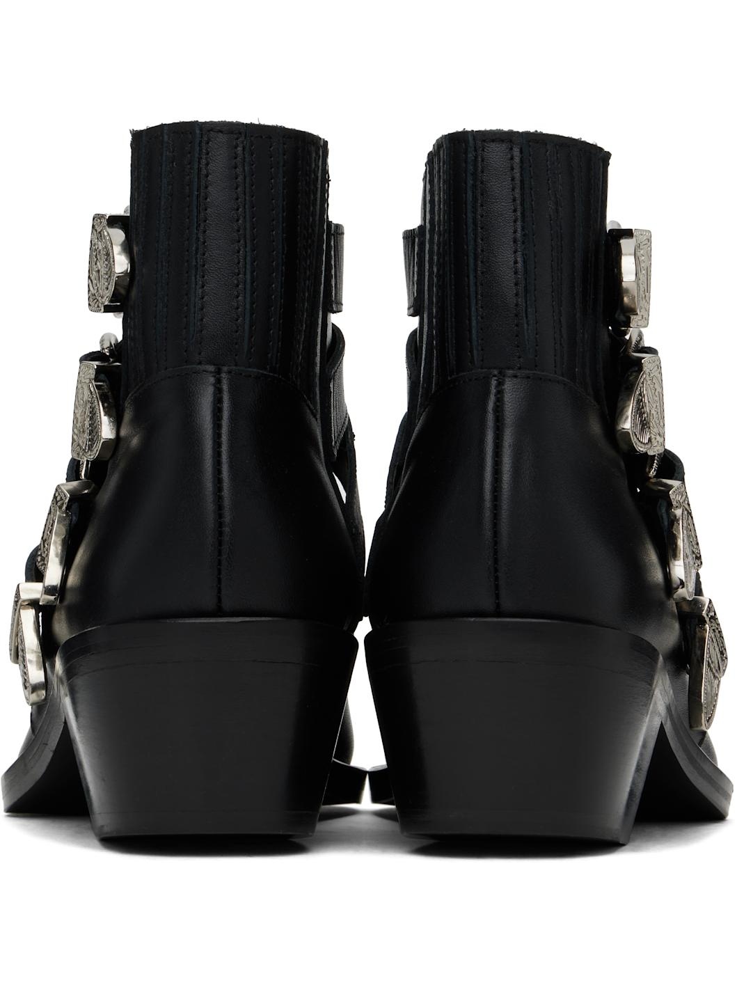 Black Buckle Boots - 2