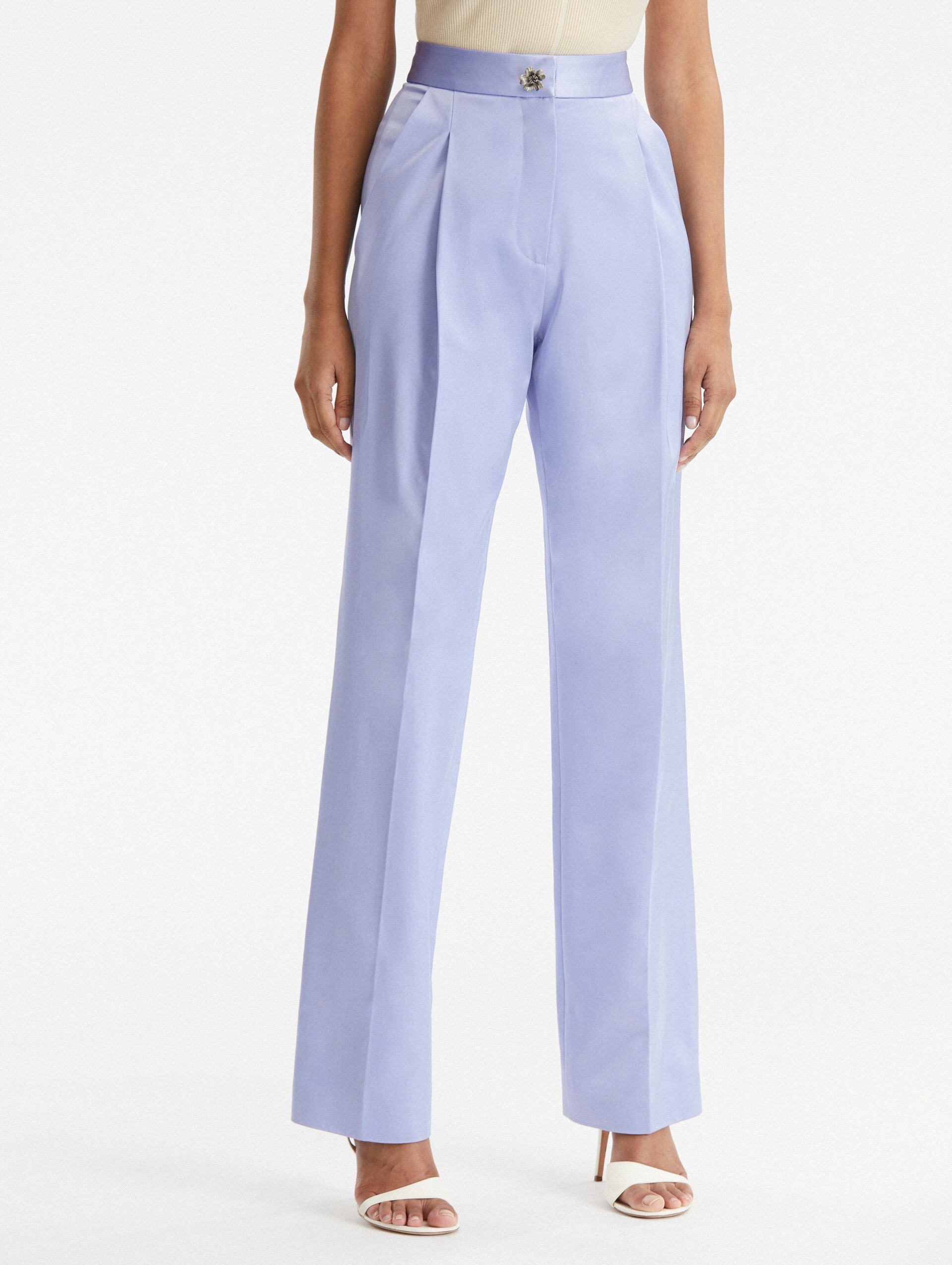 SEAM DETAIL SATIN PANT - 3