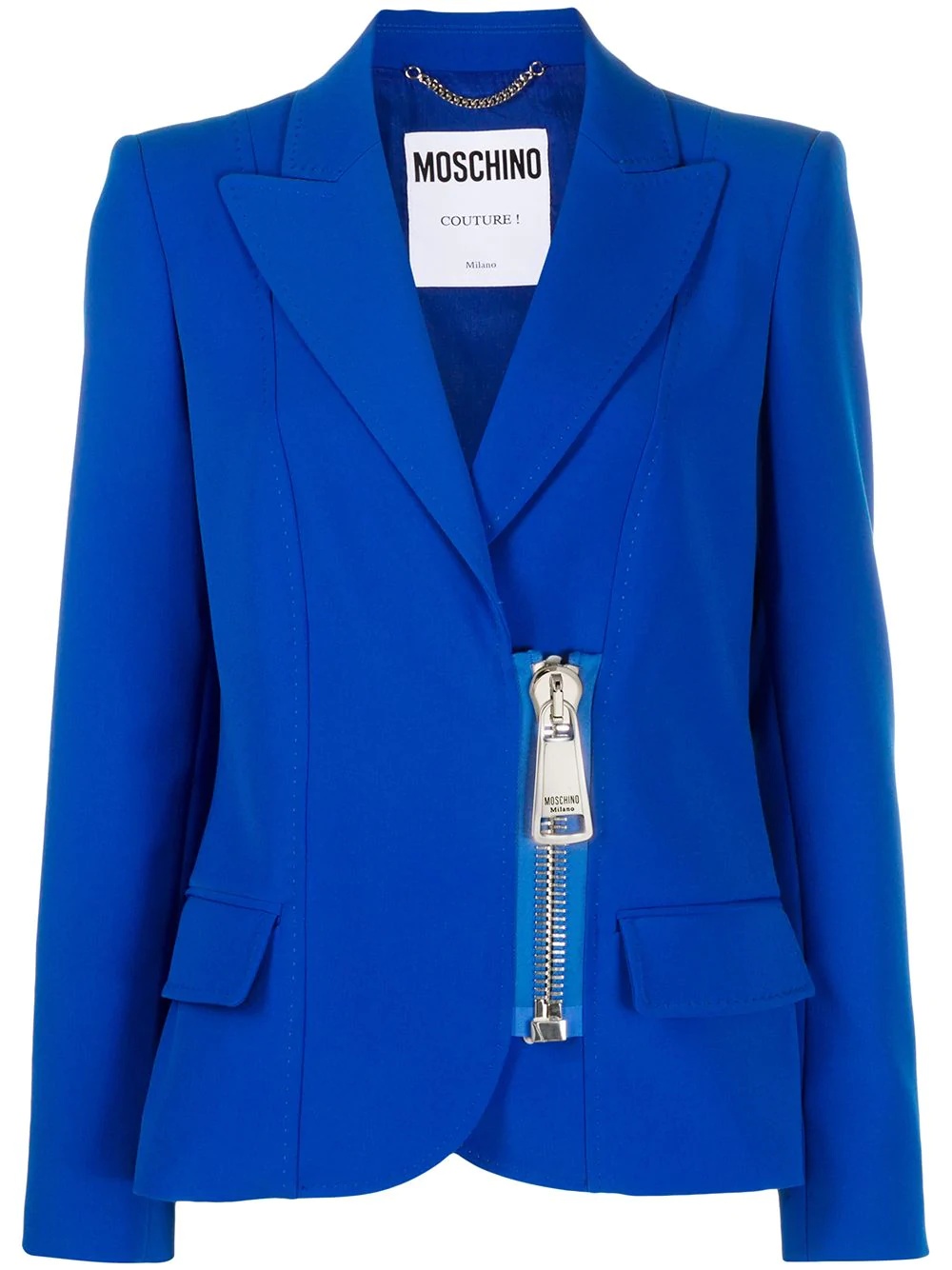 oversized zip-pull blazer - 1