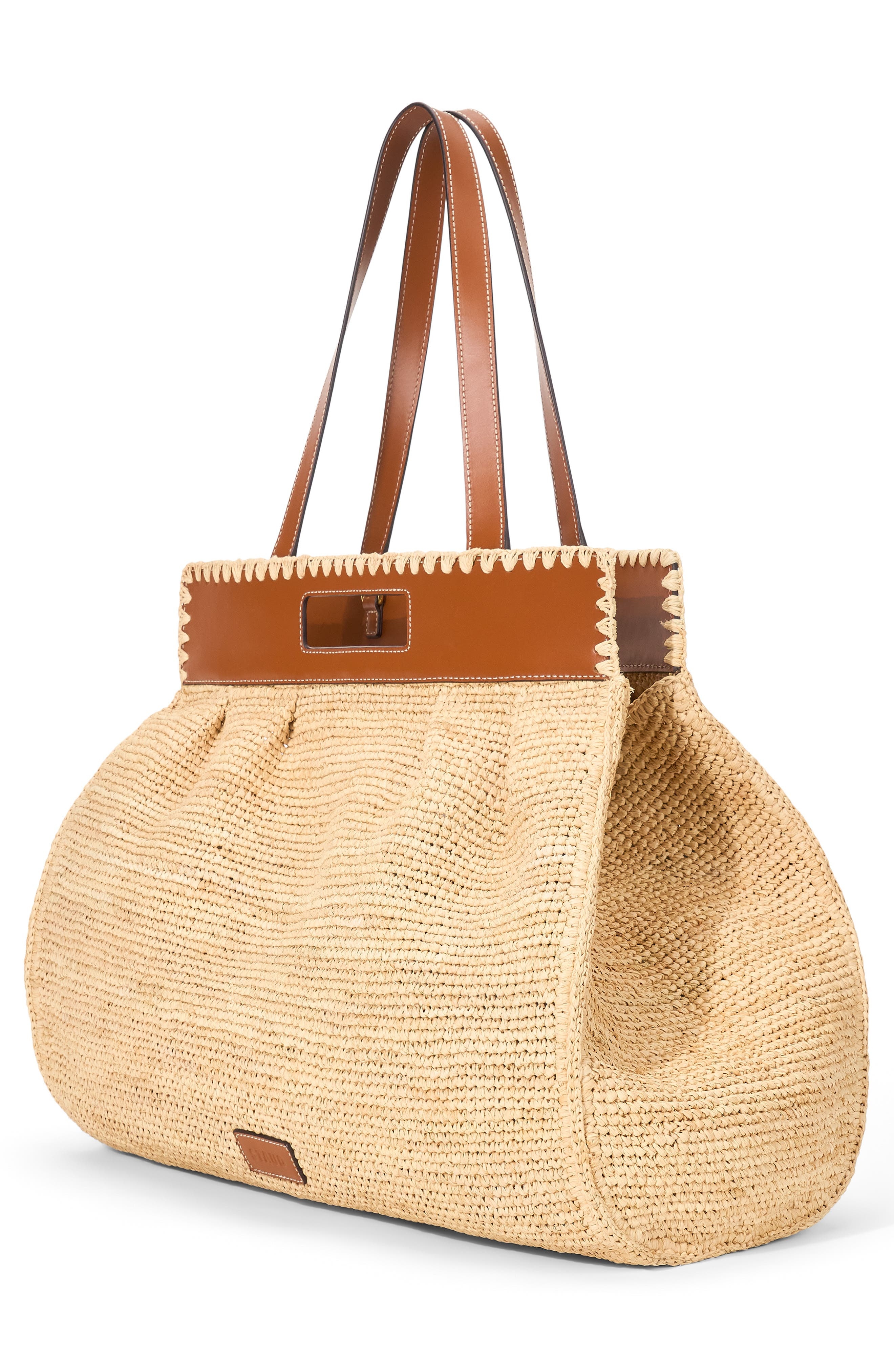 STAUD Rue Raffia Tote Bag in Natural/Tan at Nordstrom - 4