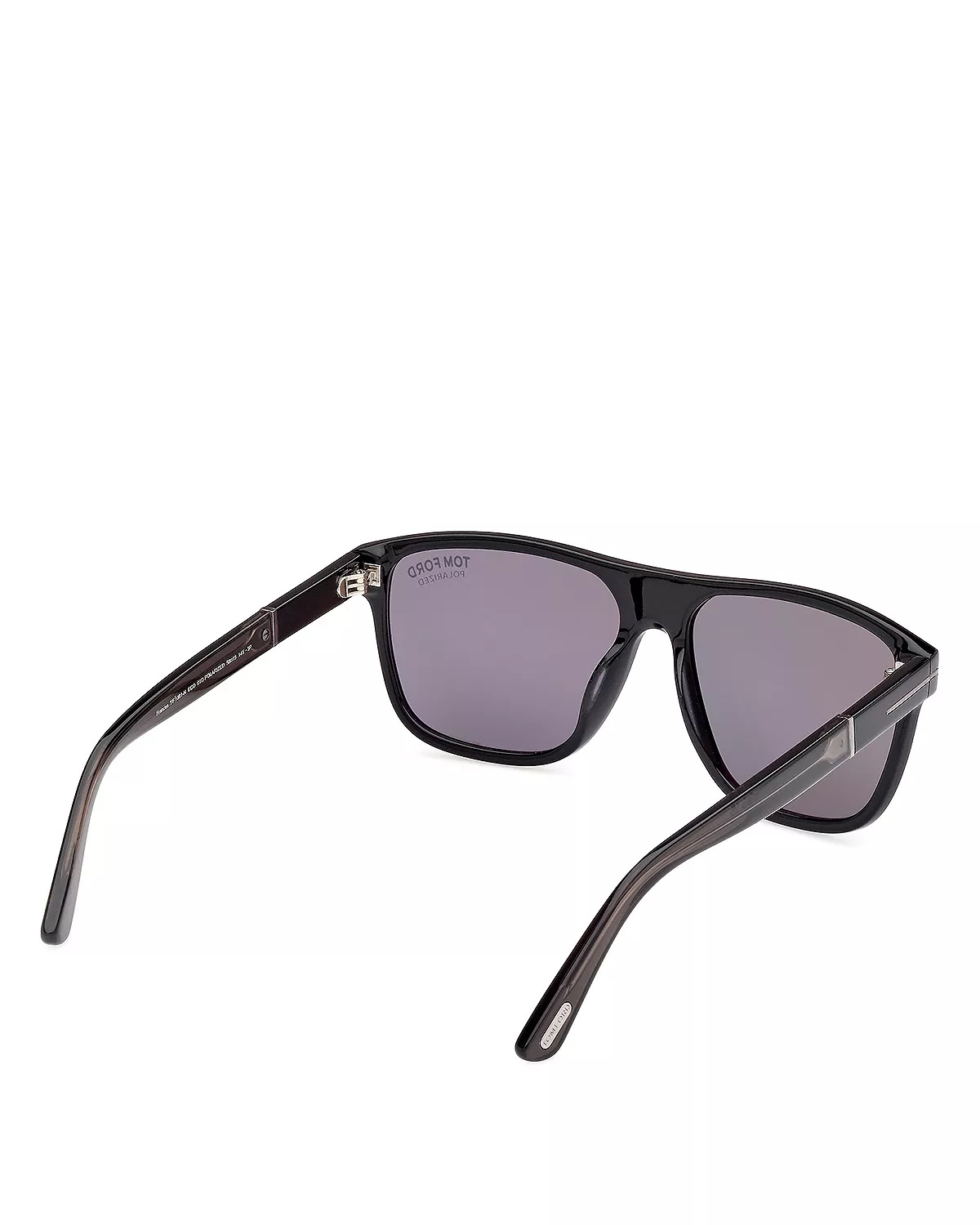 Black Polarized Square Sunglasses, 58mm - 4