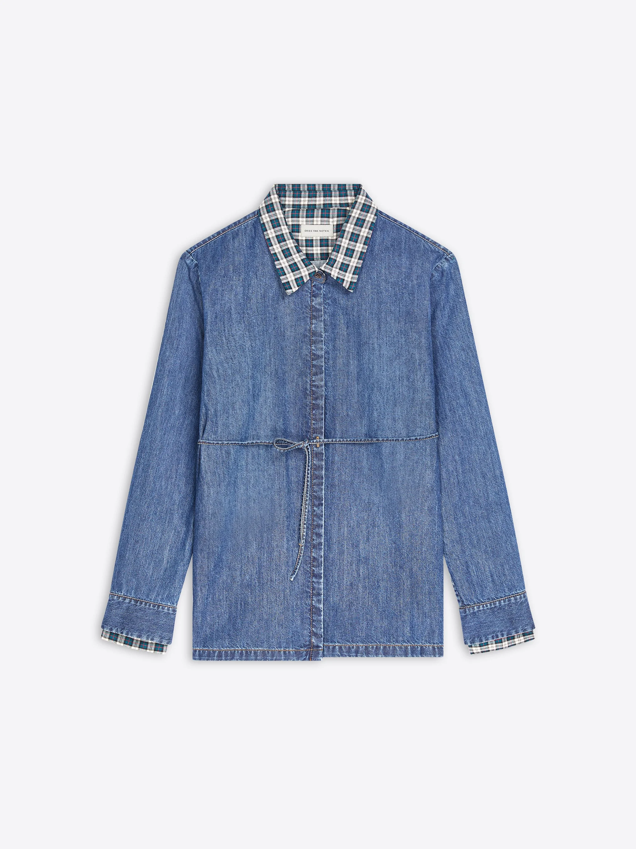 WRAP DENIM SHIRT - 1