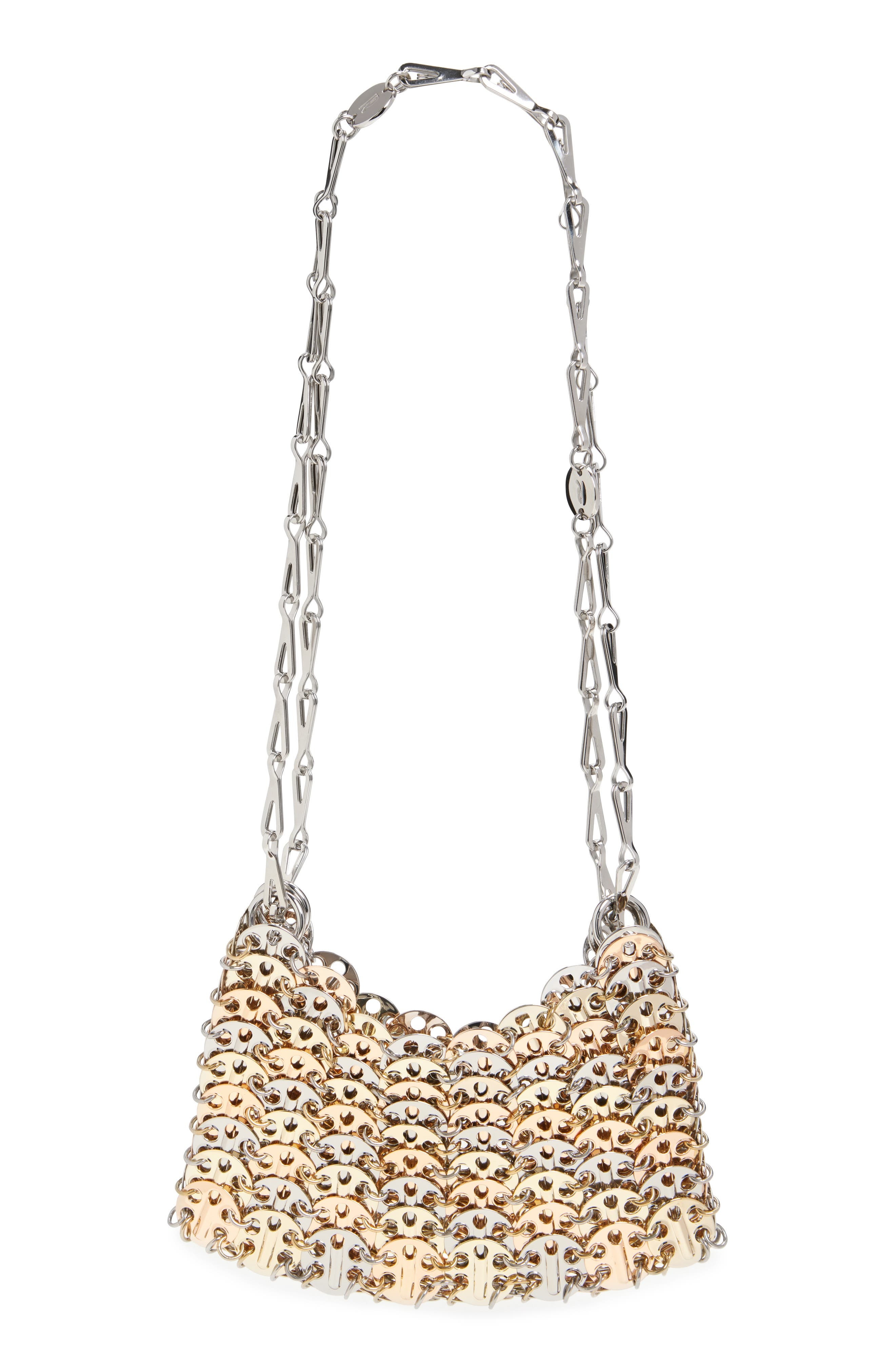 Rabanne Nano 1969 Iconic Shoulder Bag in Pink Gold /Silver at Nordstrom - 4