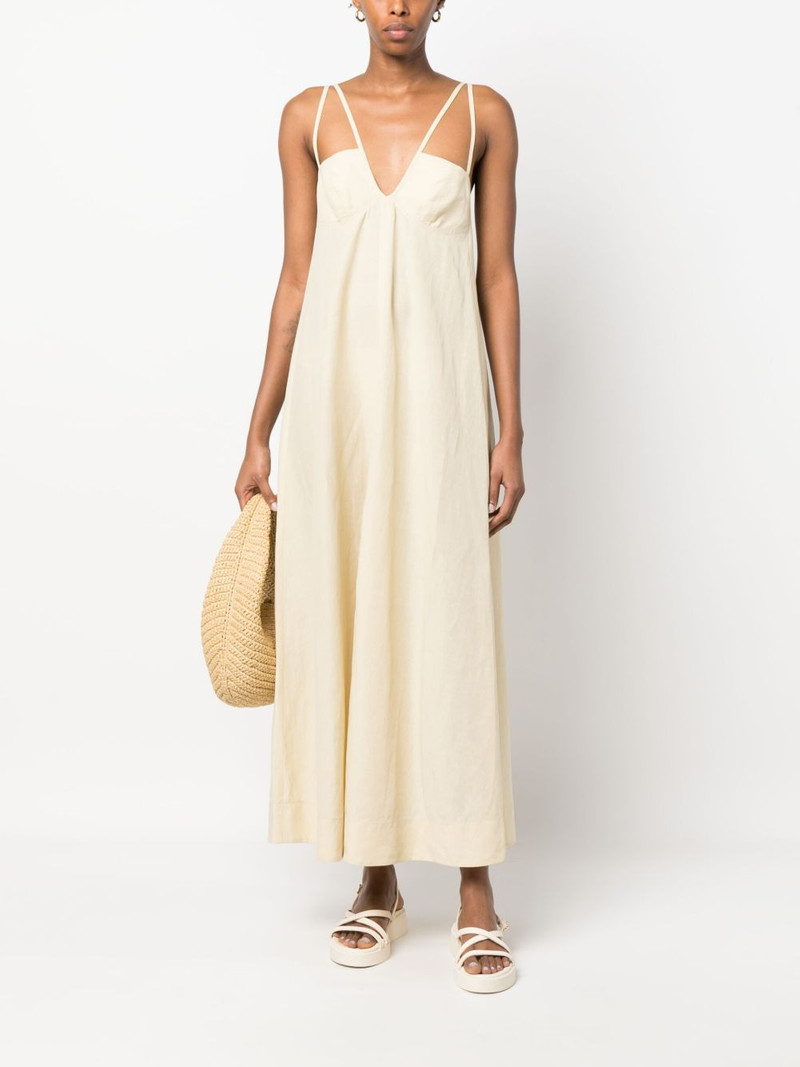 AERON SASHA linen-blend maxi dress outlook