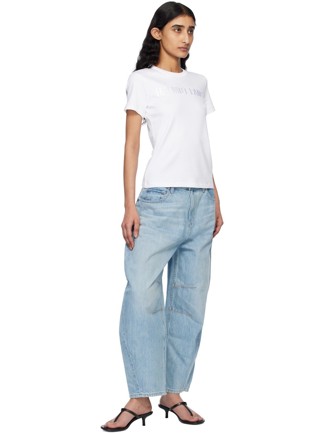 White Slim Logo T-shirt - 4