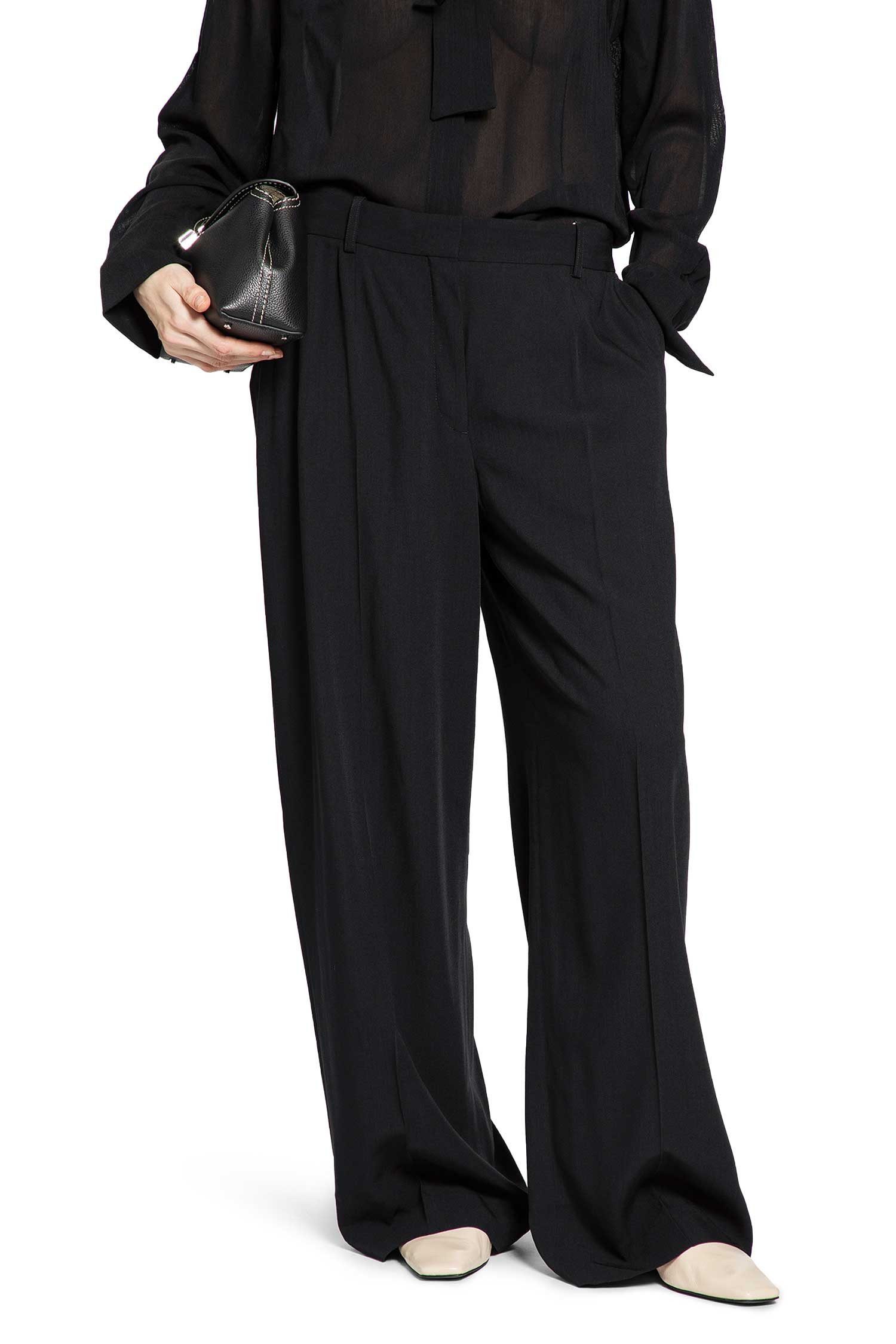 Wide Fluid Trousers - 6